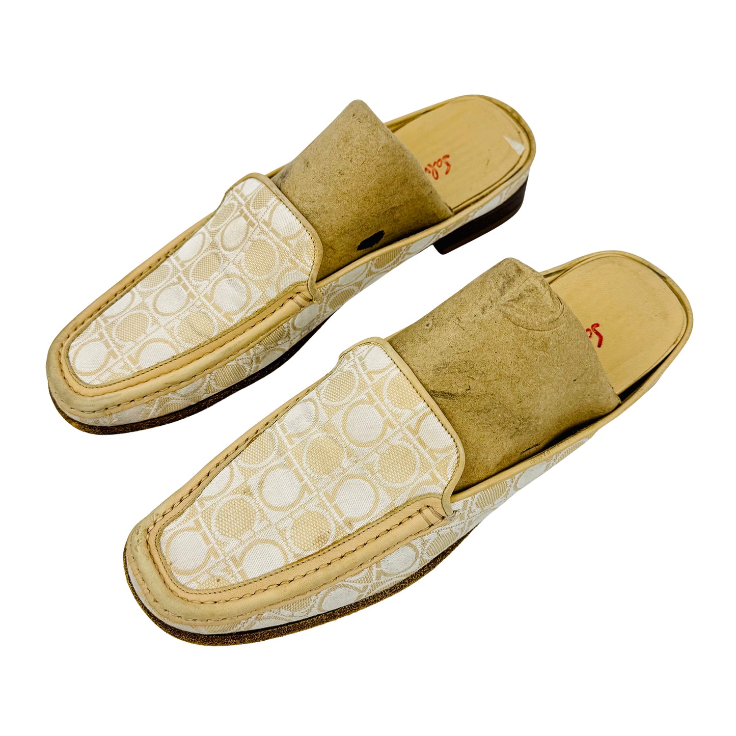 Salvatore Ferragamo Signature 'Ivory' Mules (Size 38.5/39)