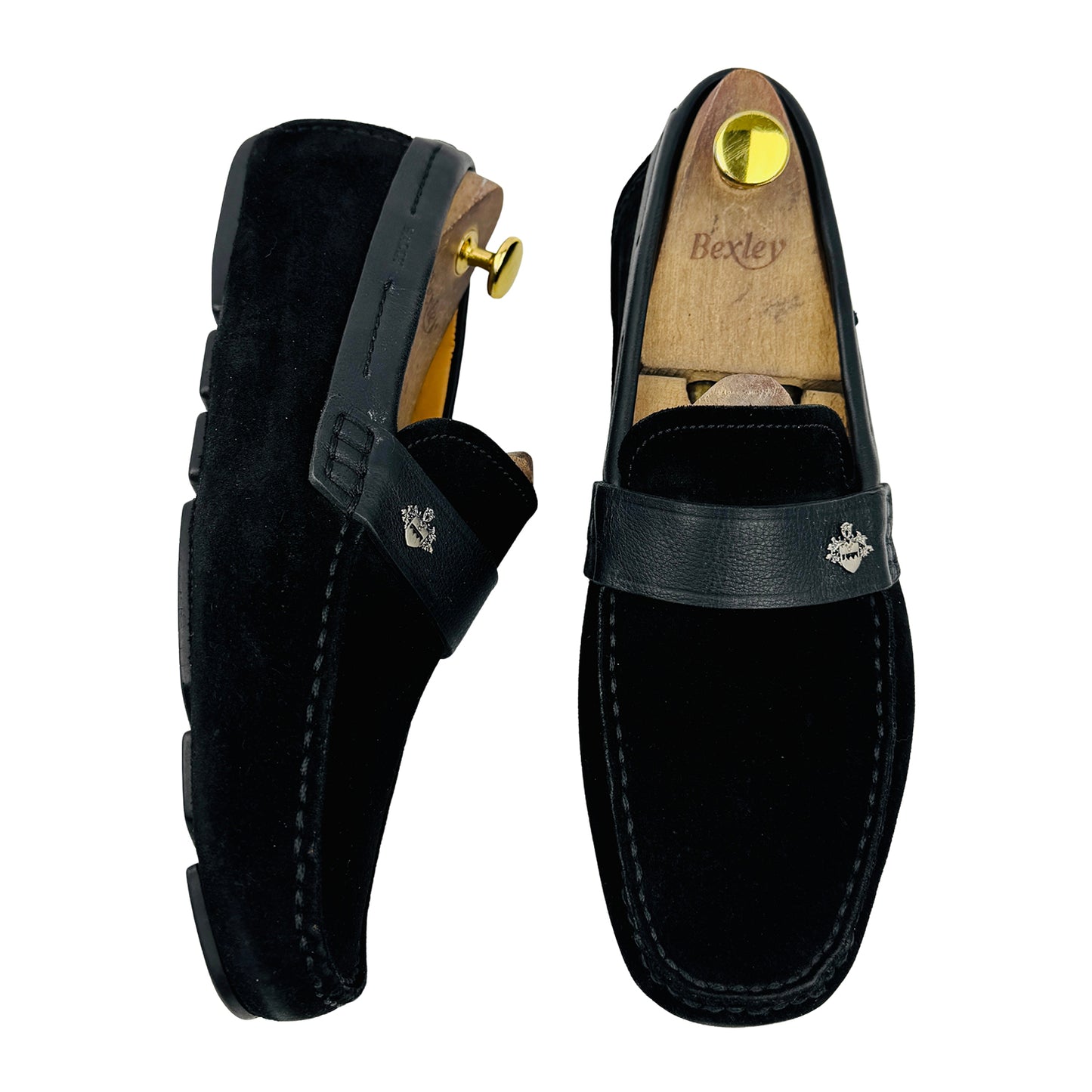 Bally Men's Weko Crest Black Loafers (Size 42/42.5)