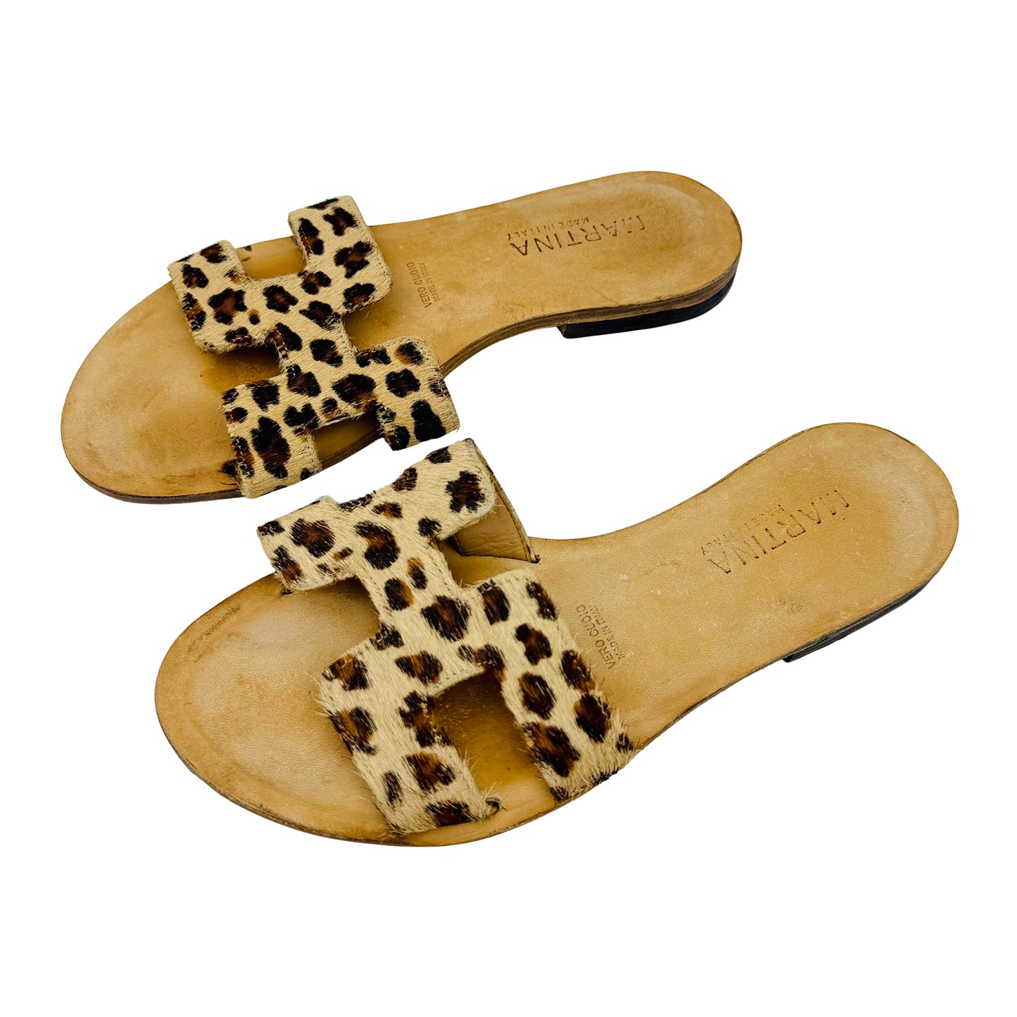 Martina Women's Leopard Print Sandal Slides (Size 38)