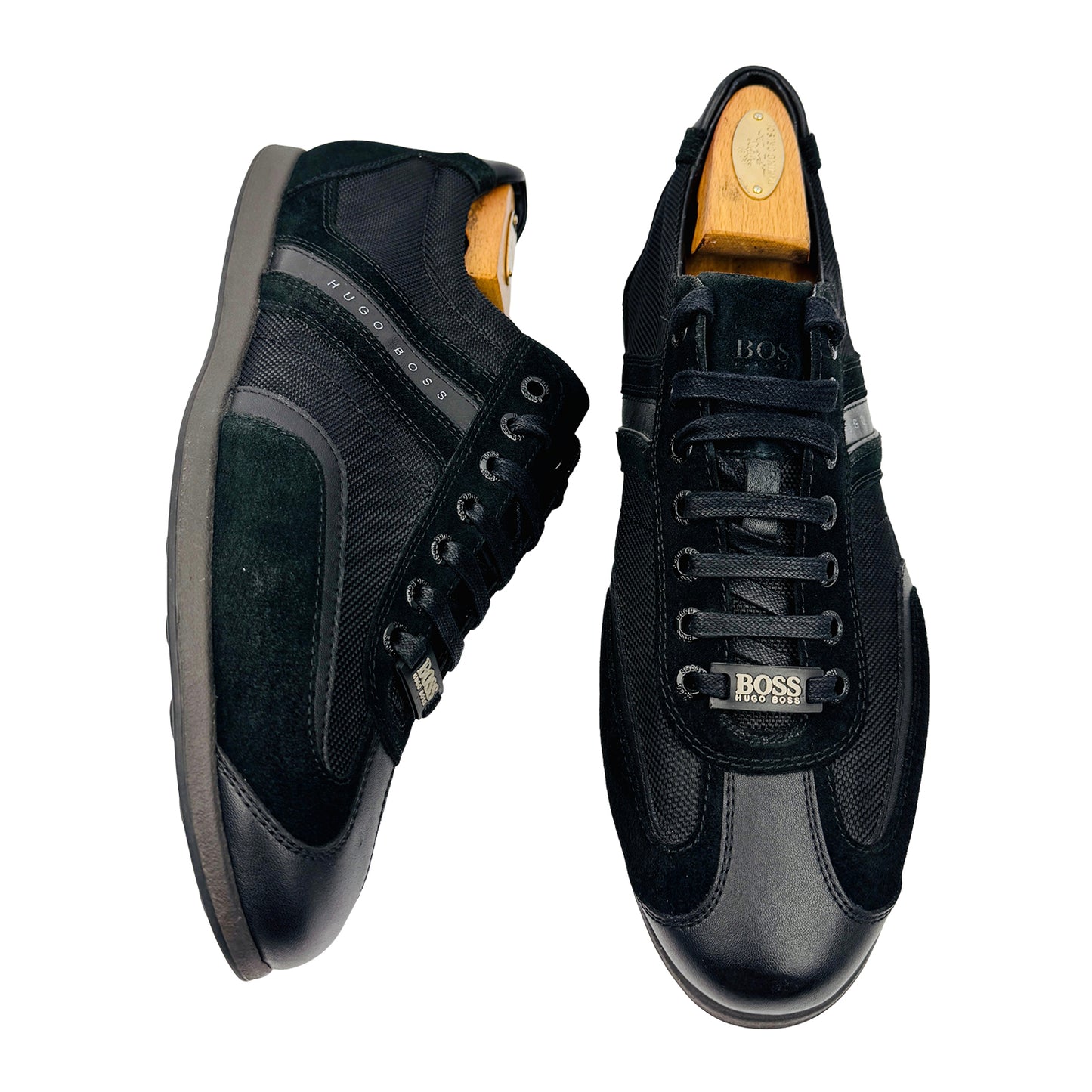 Hugo Boss Men's Stiven Black Sneakers (Size 43) - 50247608