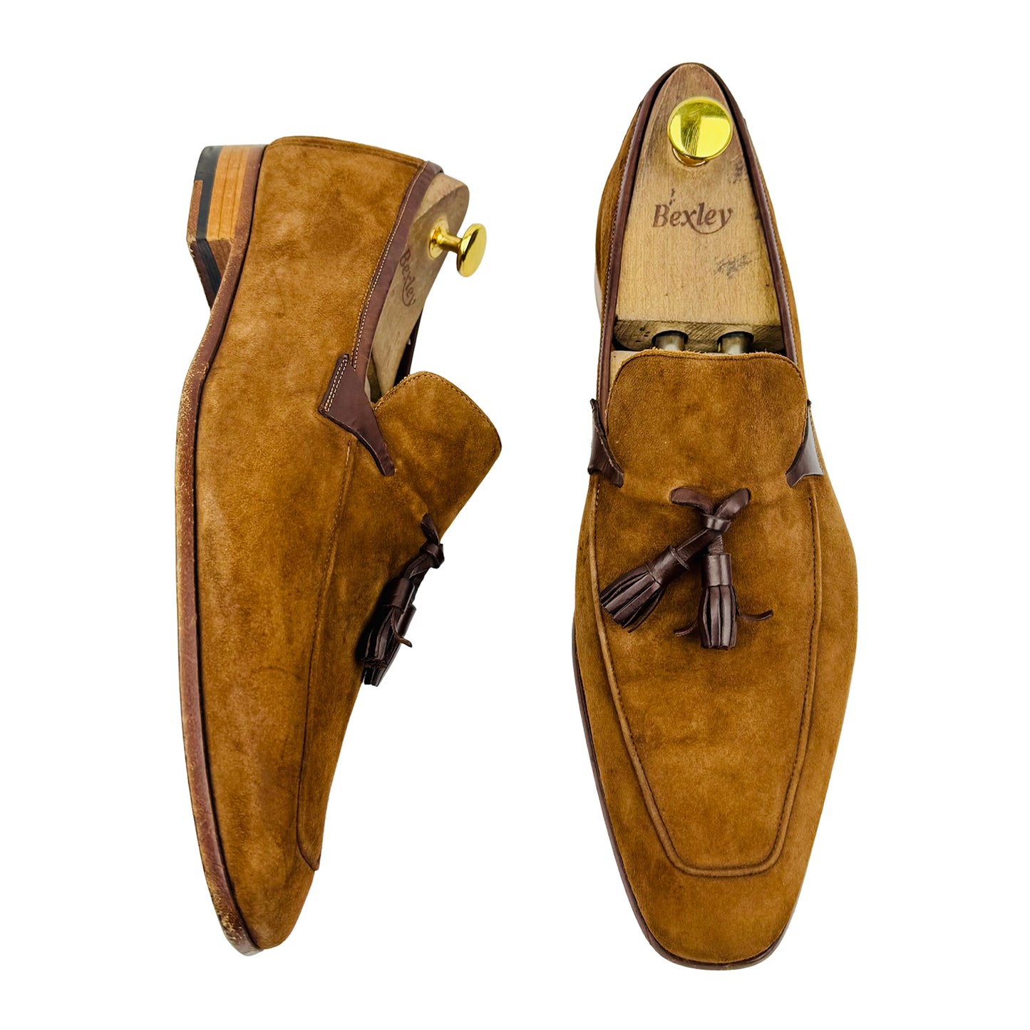 Mezlan Men's Brown Suede Tassel Loafer (Size 44/44.5)