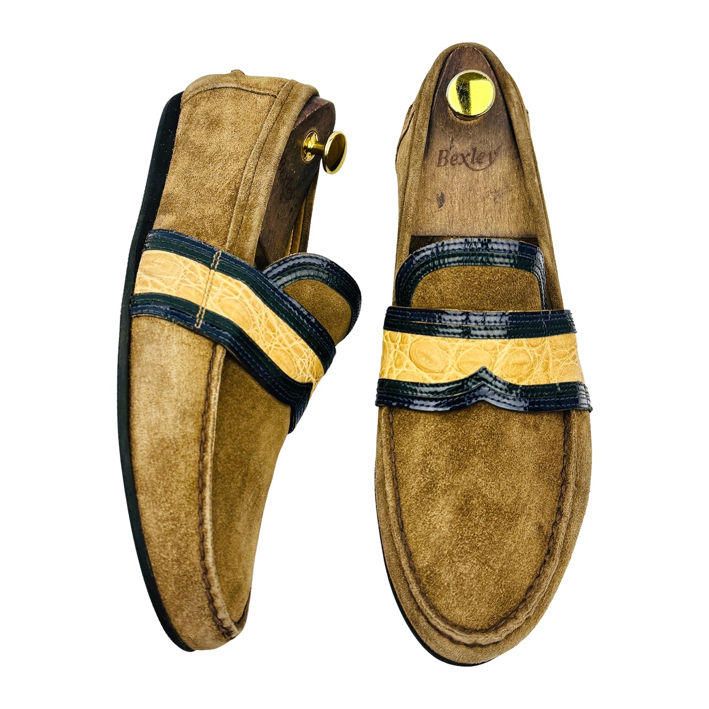 Prada Men's Brown Suede Driving Loafers (Size 43)