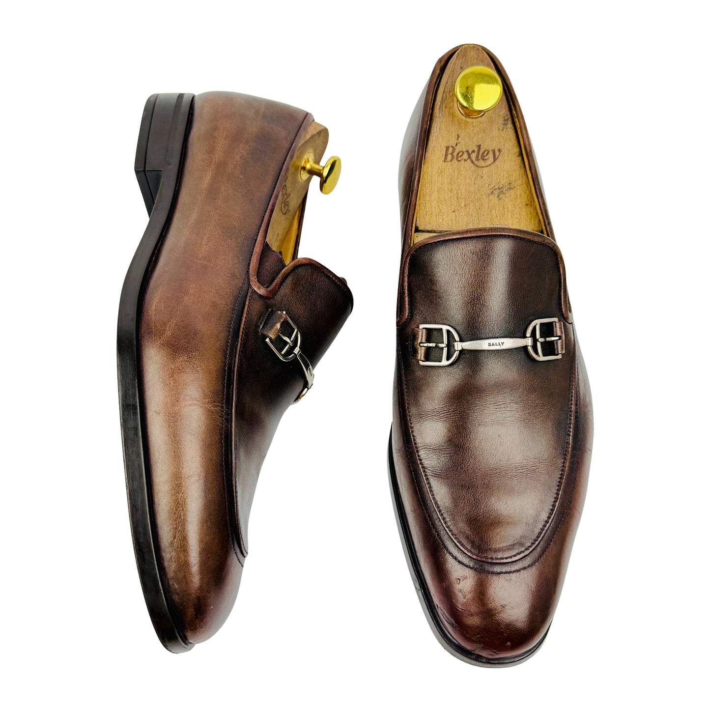 Bally Men's Brown Leather Loafers (Size 42)