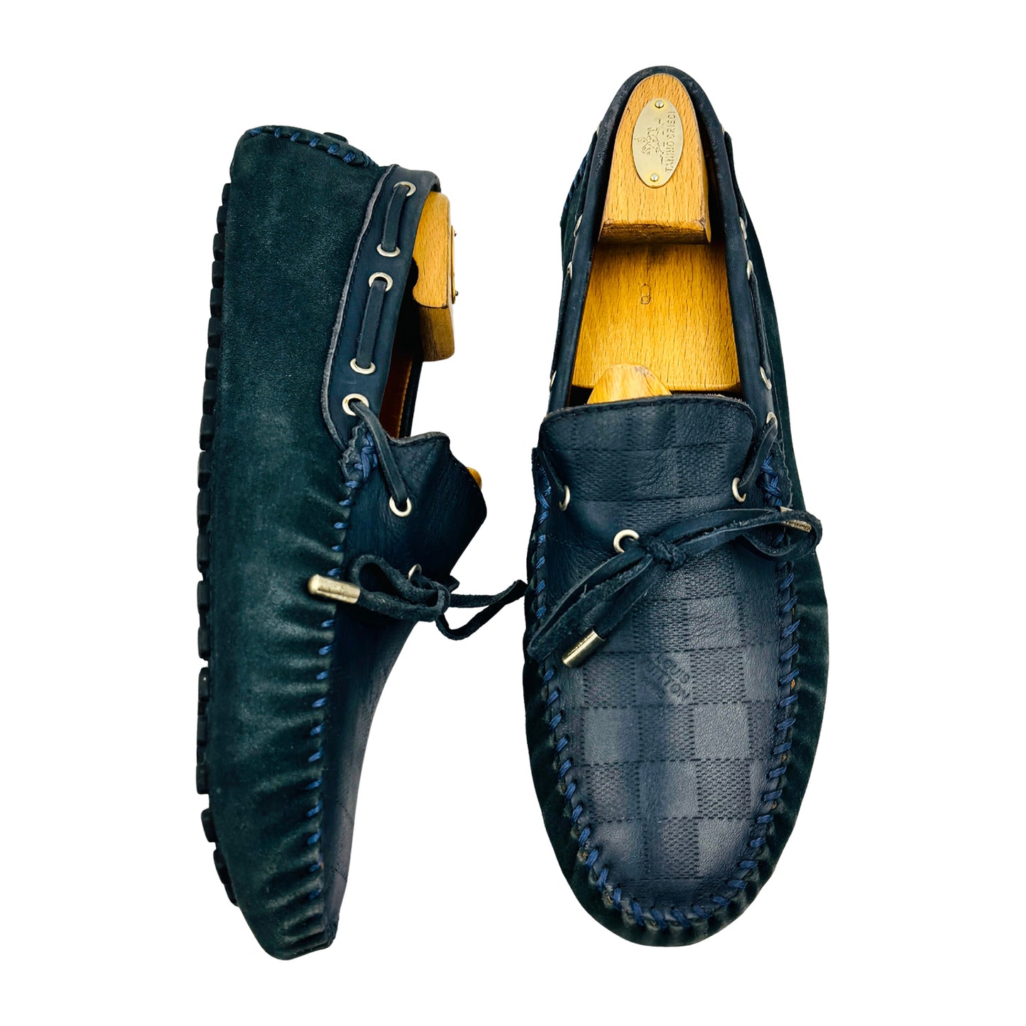 Louis Vuitton Men's Navy Driving Loafers (Size 43)