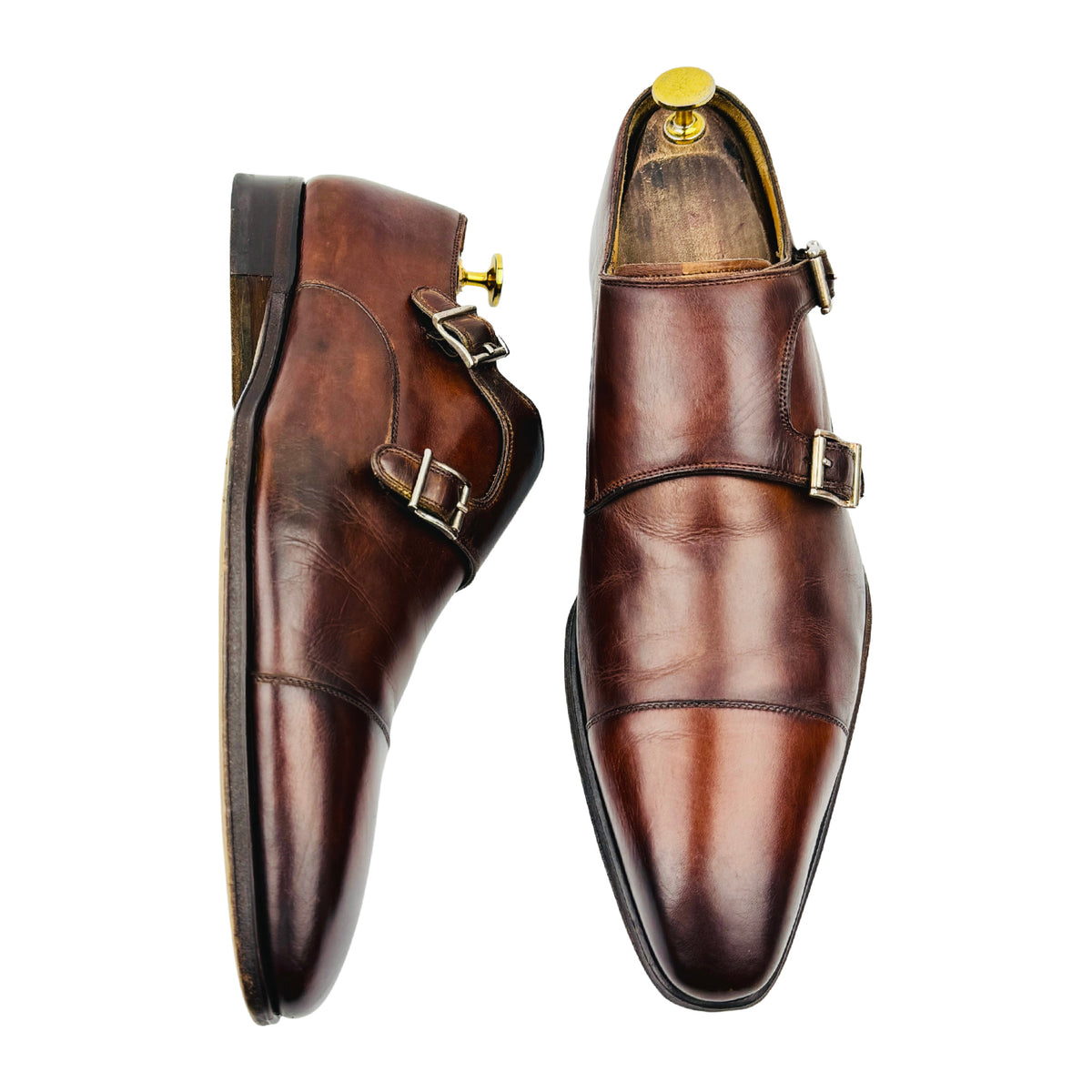 Magnanni Garrett Double Buckle Monk Strap Shoes (Size 42.5) - 23808-13