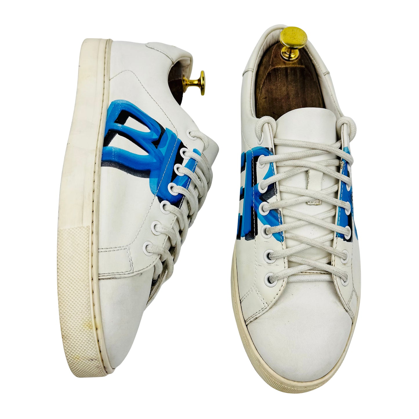 Burberry Men's Low-Top White Sneakers (Size 40/40.5)