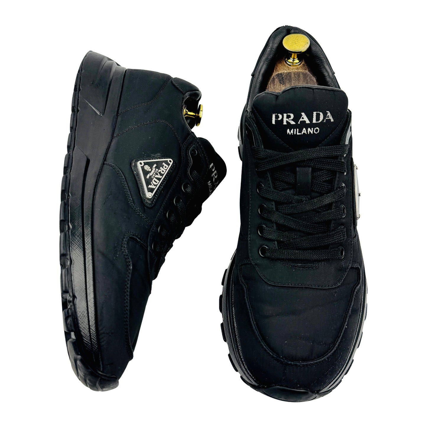 Prada Prax 01 Black Re-Nylon Sneakers (Size 42)
