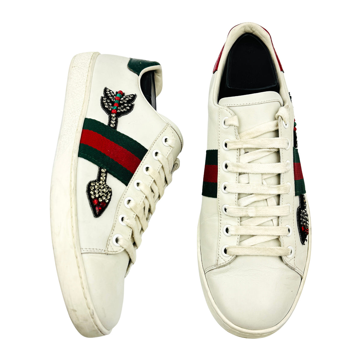Gucci Ace Embroidered 'Arrow' Sneakers (Size 39/39.5) - 454551