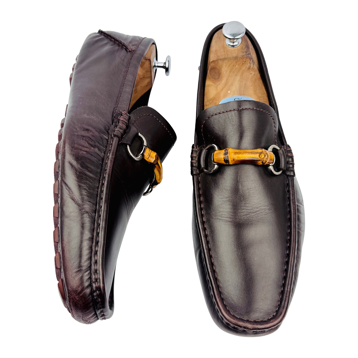 Gucci Men's Bamboo Horsebit Brown Loafers (Size 44.5/45)