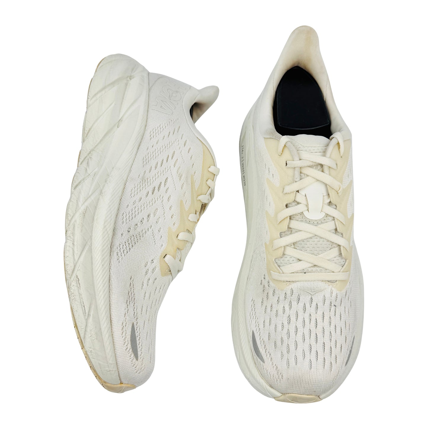 Hoka One One Clifton 8 White Shoes (Size 43.5/43) - 1119393‑WWH