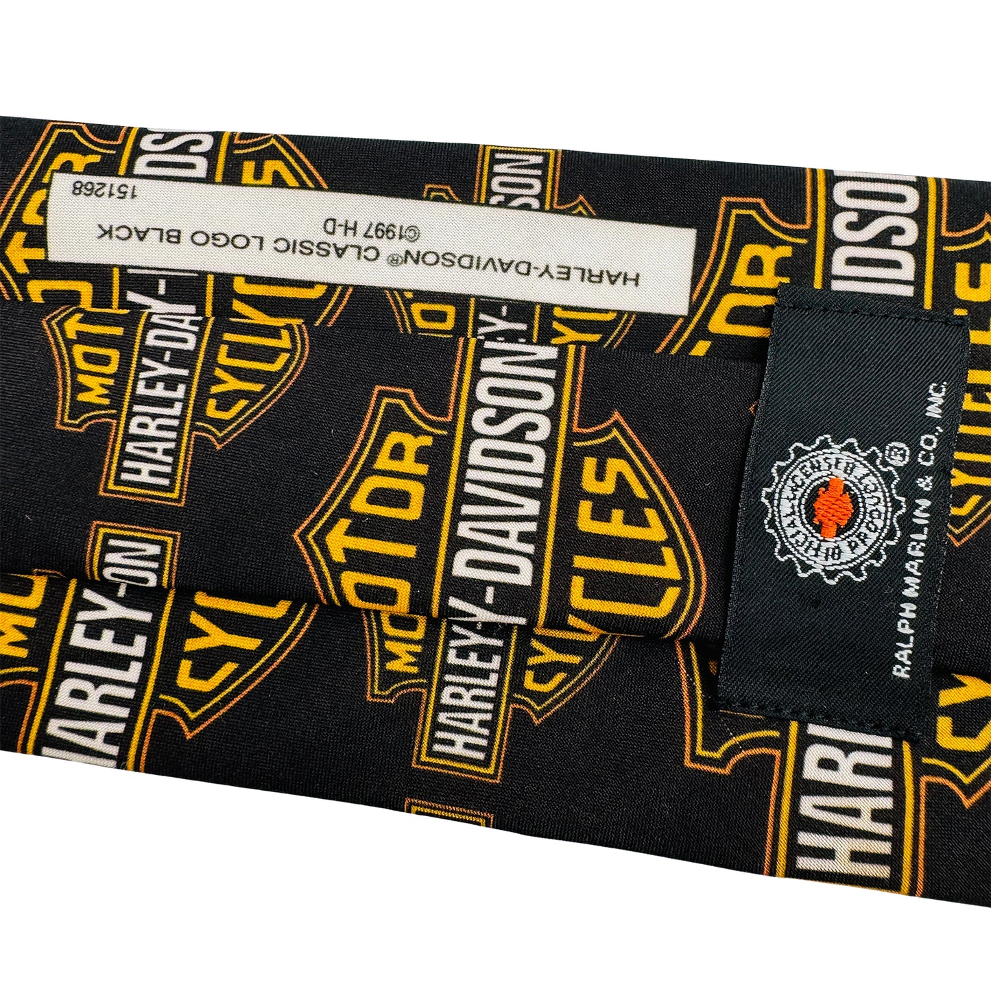 Harley Davidson Dark Chocolate Brown 'Logo Pattern' Tie (Size Regular)