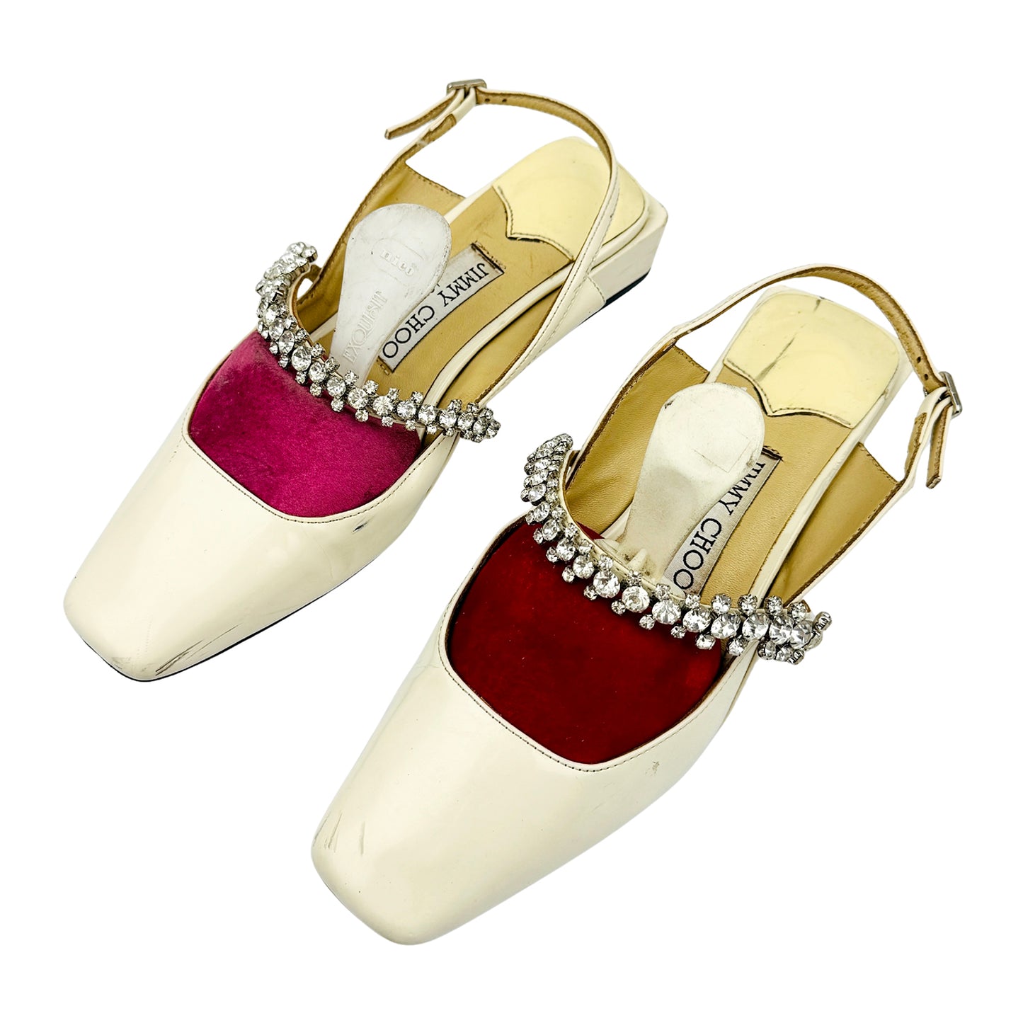 Jimmy Choo Off-White Sling Back Heels (Size 36)