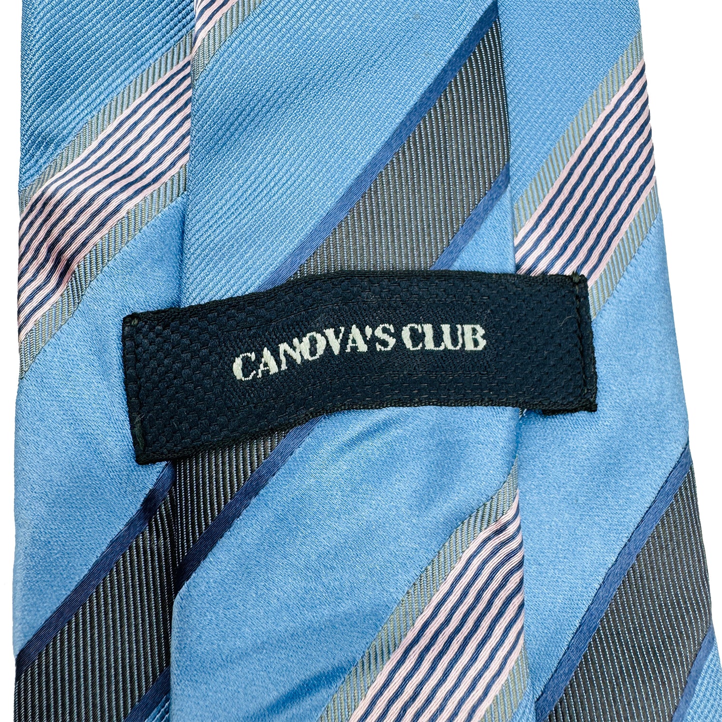 Canova's Club Sky Blue 'Diagonal Stripes' Tie (Size Regular)