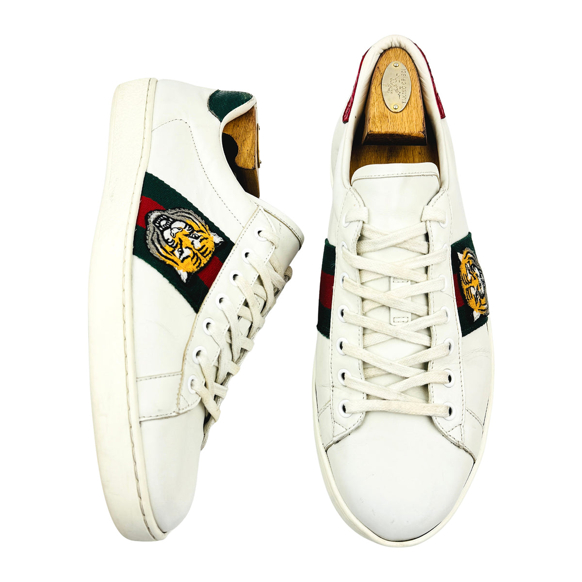 Gucci Ace Embroidered Tiger Sneakers (Size 42.5) - 457132
