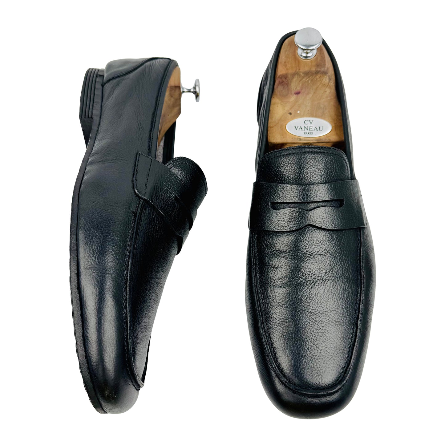 Bruno Magli Lastra Black Leather Loafers (Size 46)