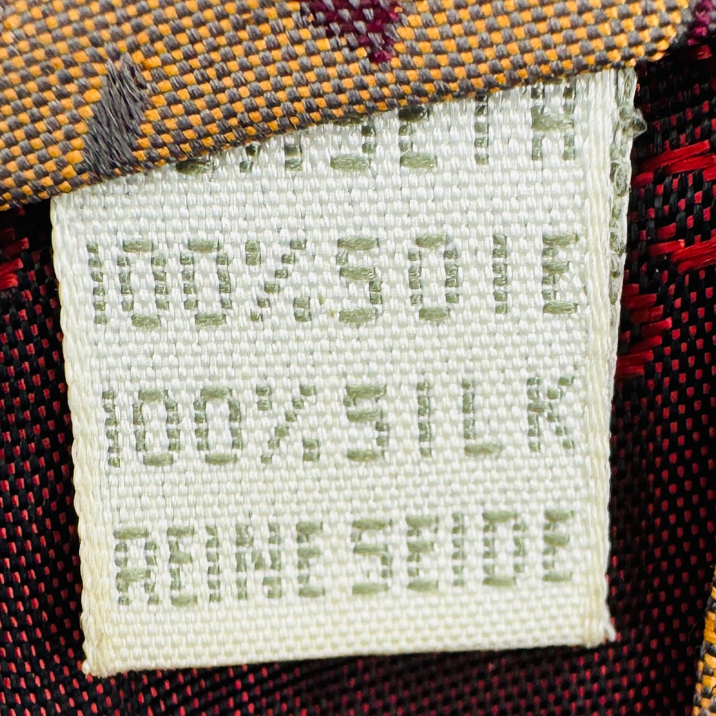 Moschino Burgundy 'Checked Pattern' Silk Tie (Size Regular)