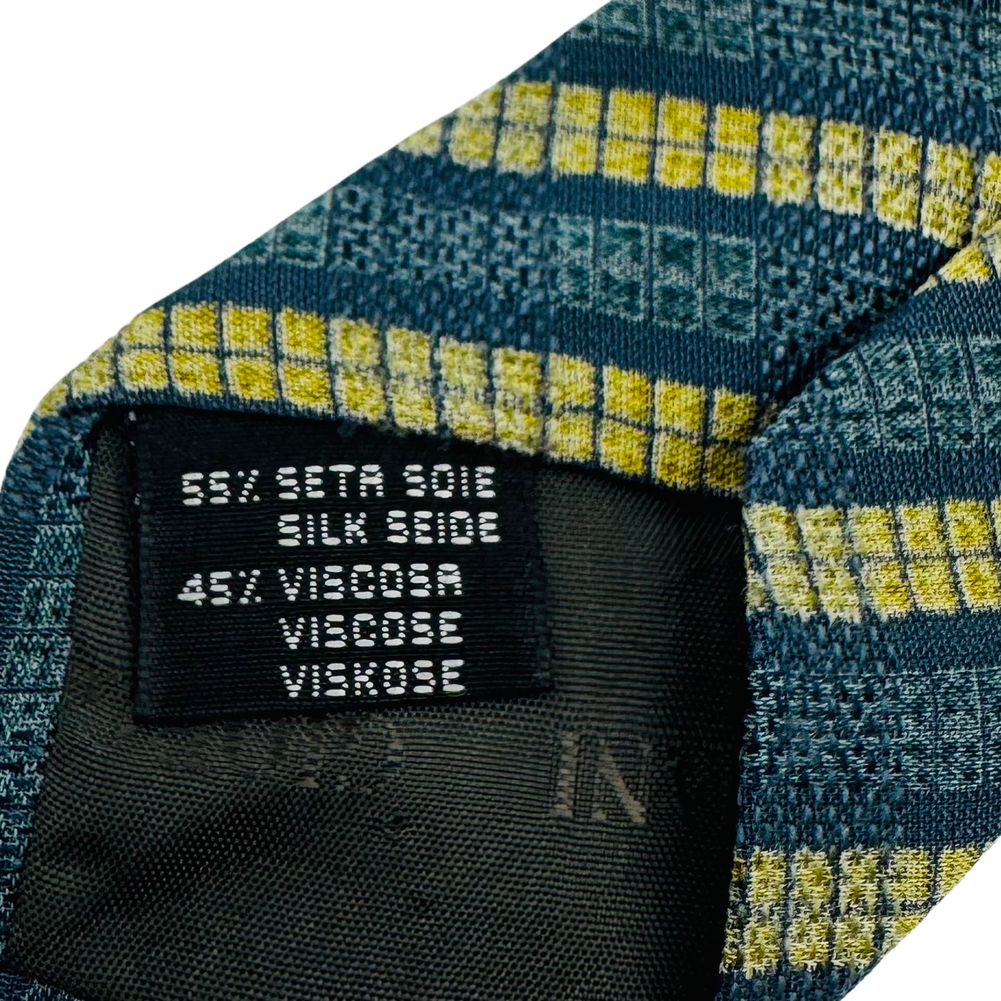 Giorgio Armani Teal 'Stripe Pattern' Silk and Viscose Tie (Size Regular)