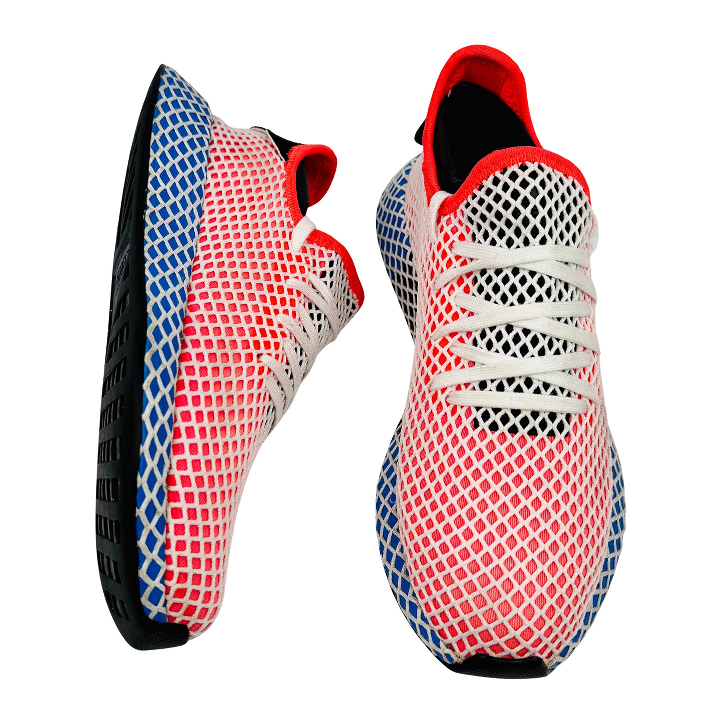 Adidas Deerupt Runner Red Blue Sneakers (Size 41/41.5) - AC8466