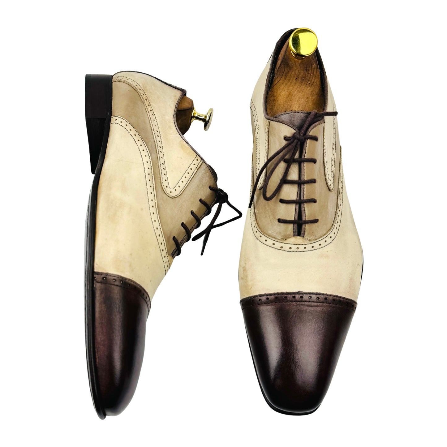 Gino Rossi Men's Beige Oxford Shoes (Size 42.5)