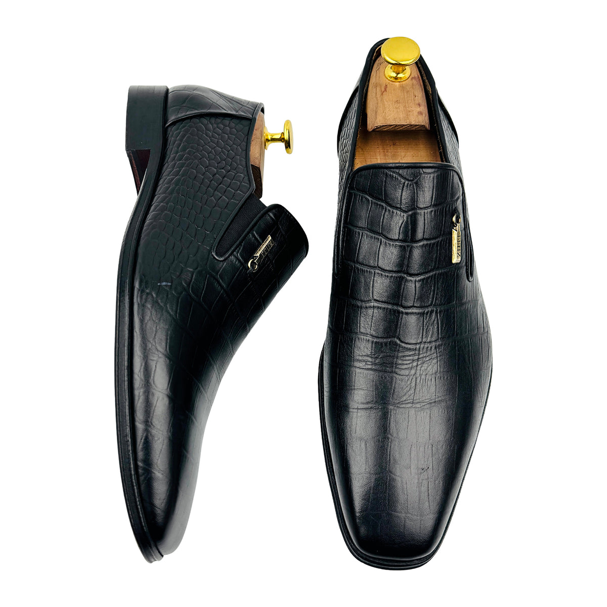 Zilli Black Crocodile Leather Loafers (Size 42)