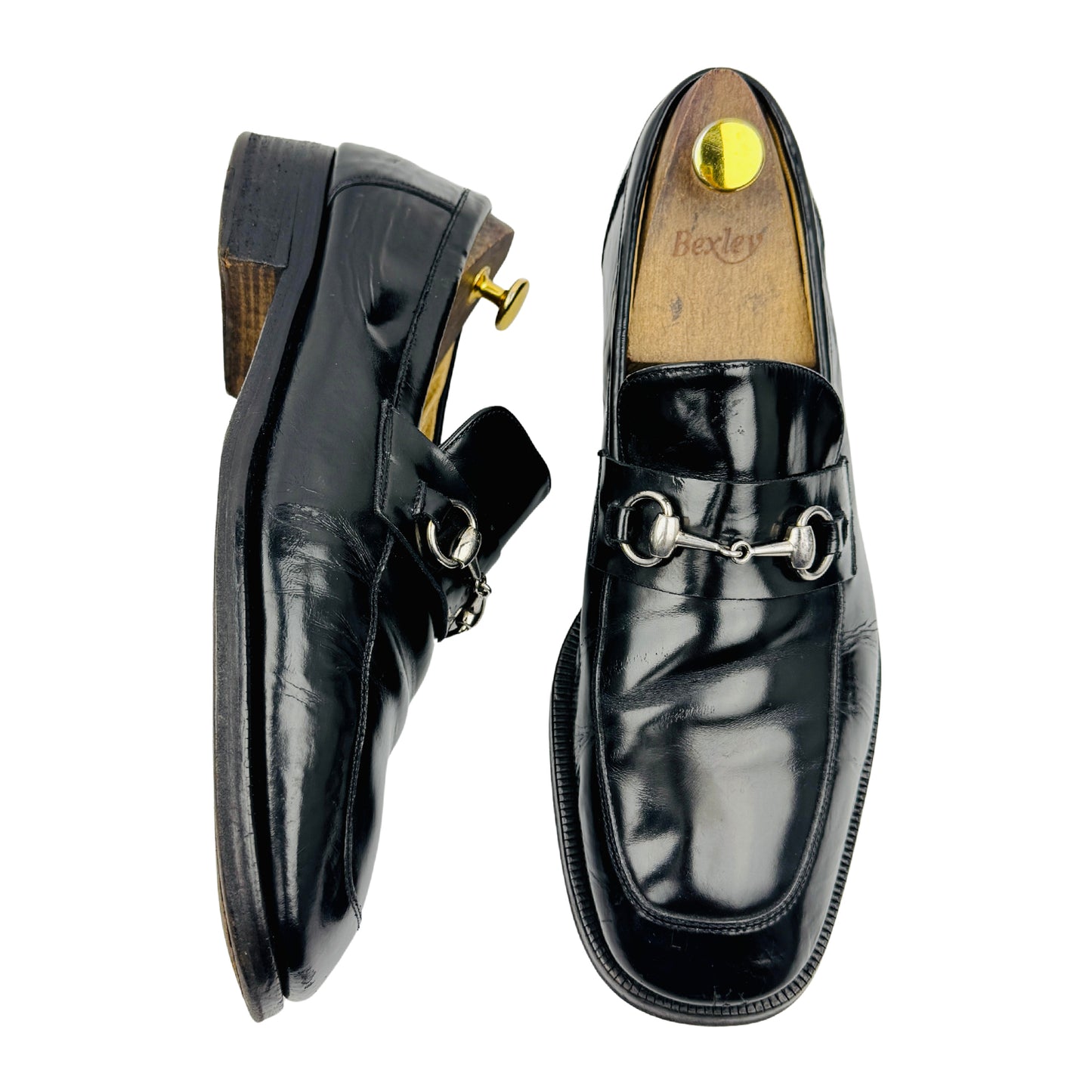 Gucci Men's Black Leather Horsebit Loafer (Size 44)