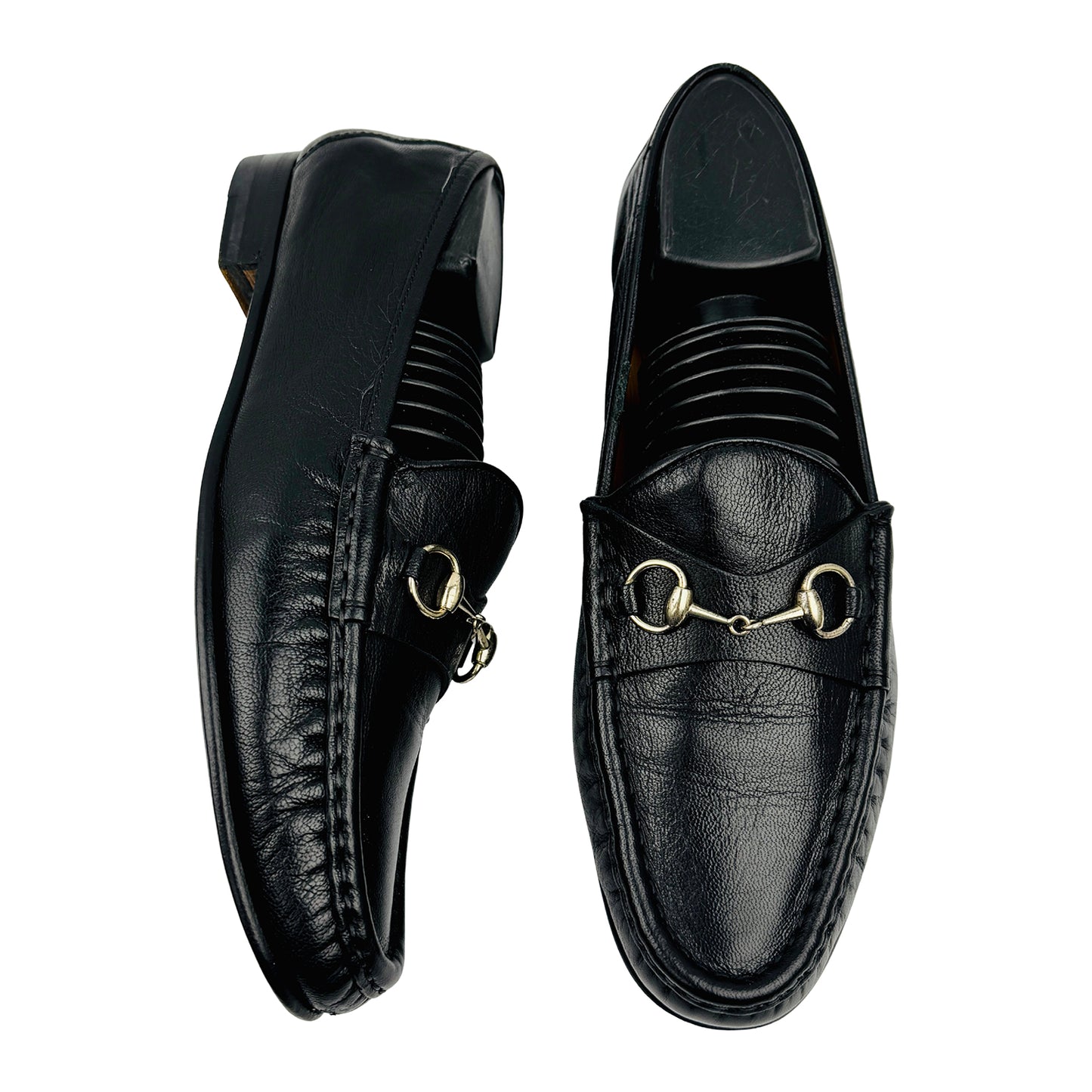 Gucci Black Leather Horsebit Loafers (Size 40/40.5)