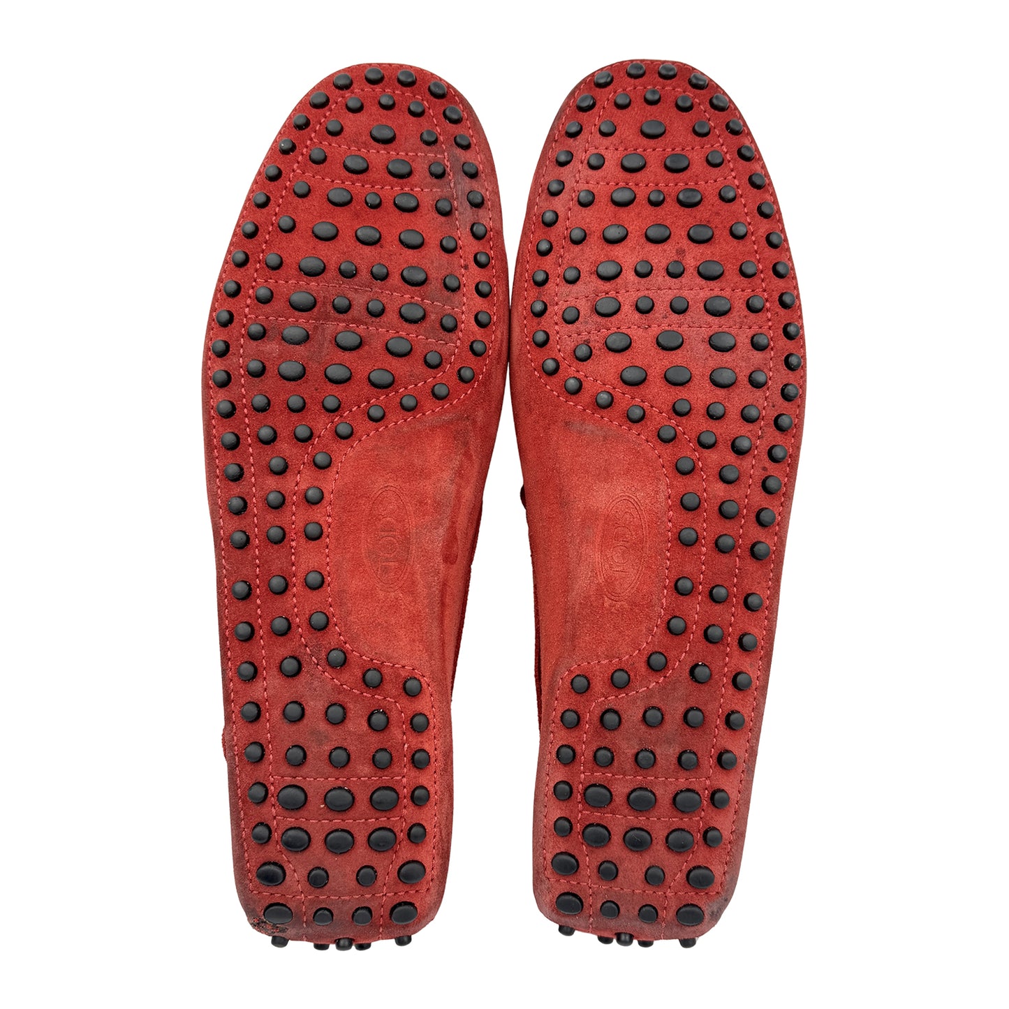 Tod's For Ferrari Red Gommino Driving Loafers (Size 43.5/44)