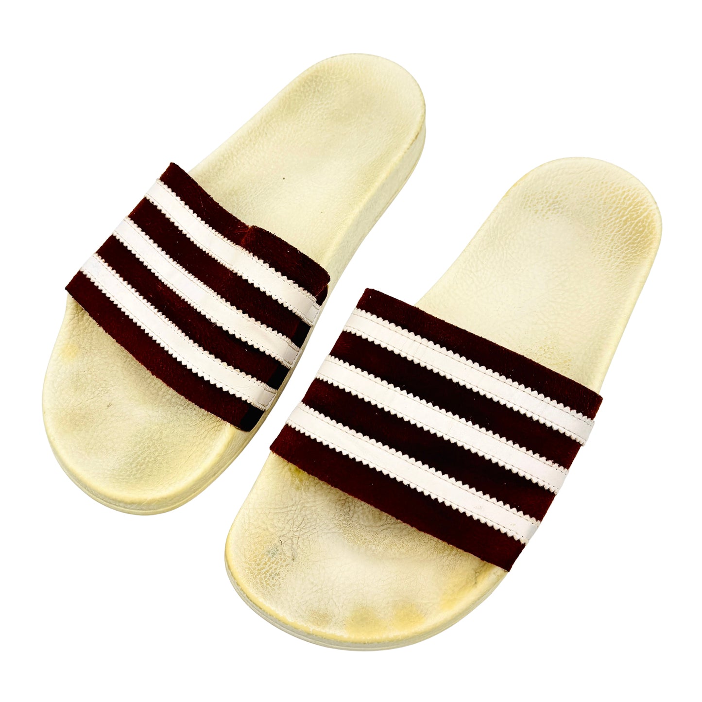 Adidas Adilette Burgundy Slides (Size 40.5) - BD7574