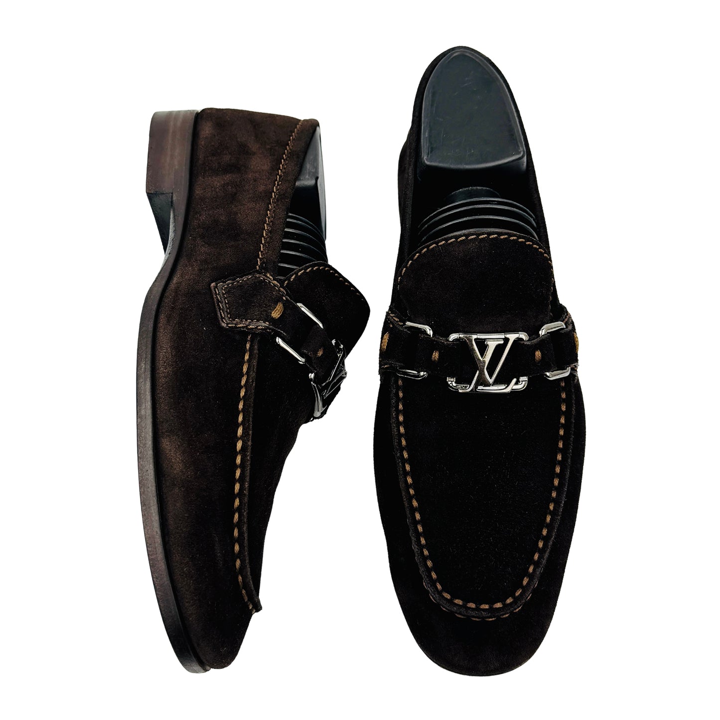 Louis Vuitton Men's Dark Brown Loafers (Size 39/39.5)