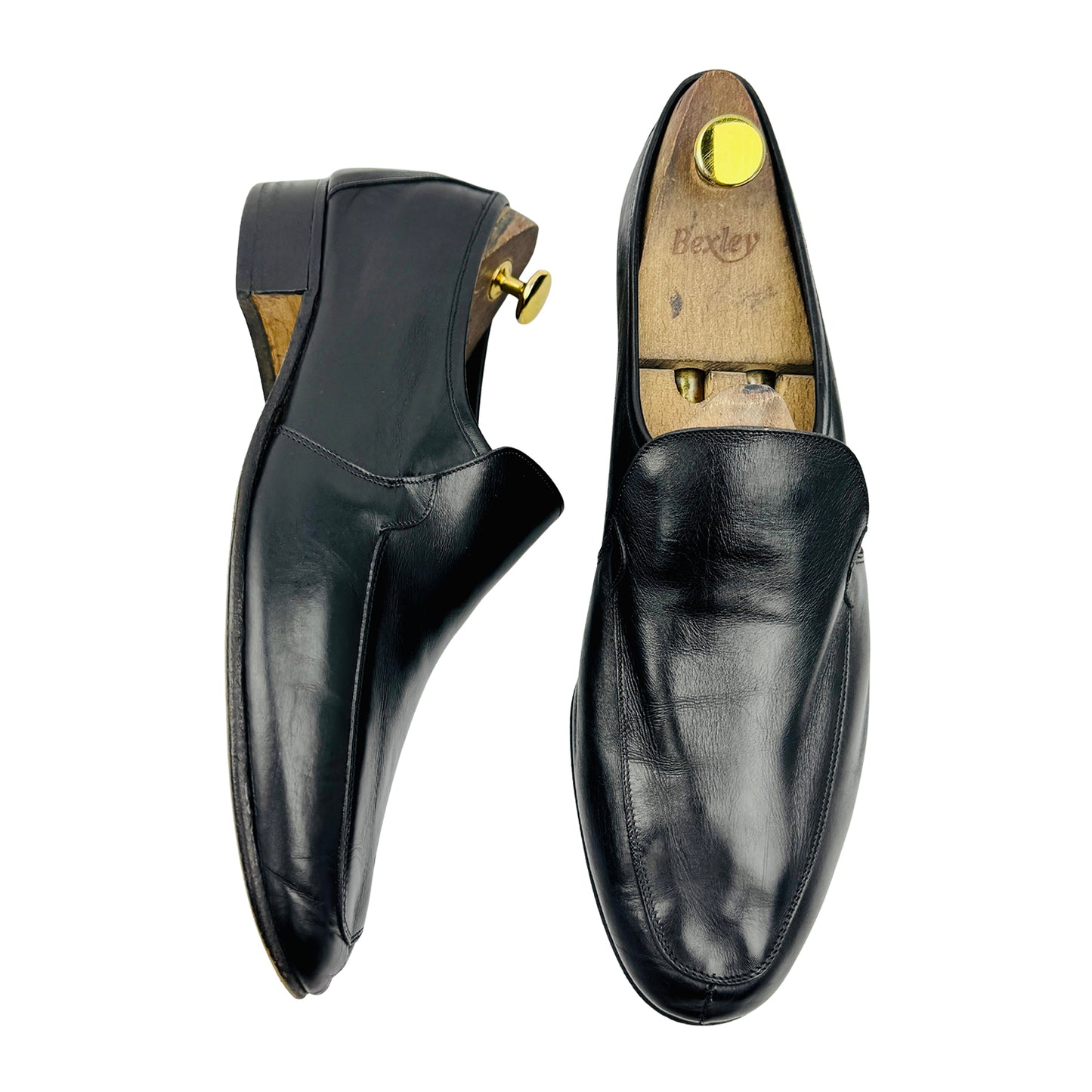 Christian Dior Men's Black Leather Loafers (Size 44)
