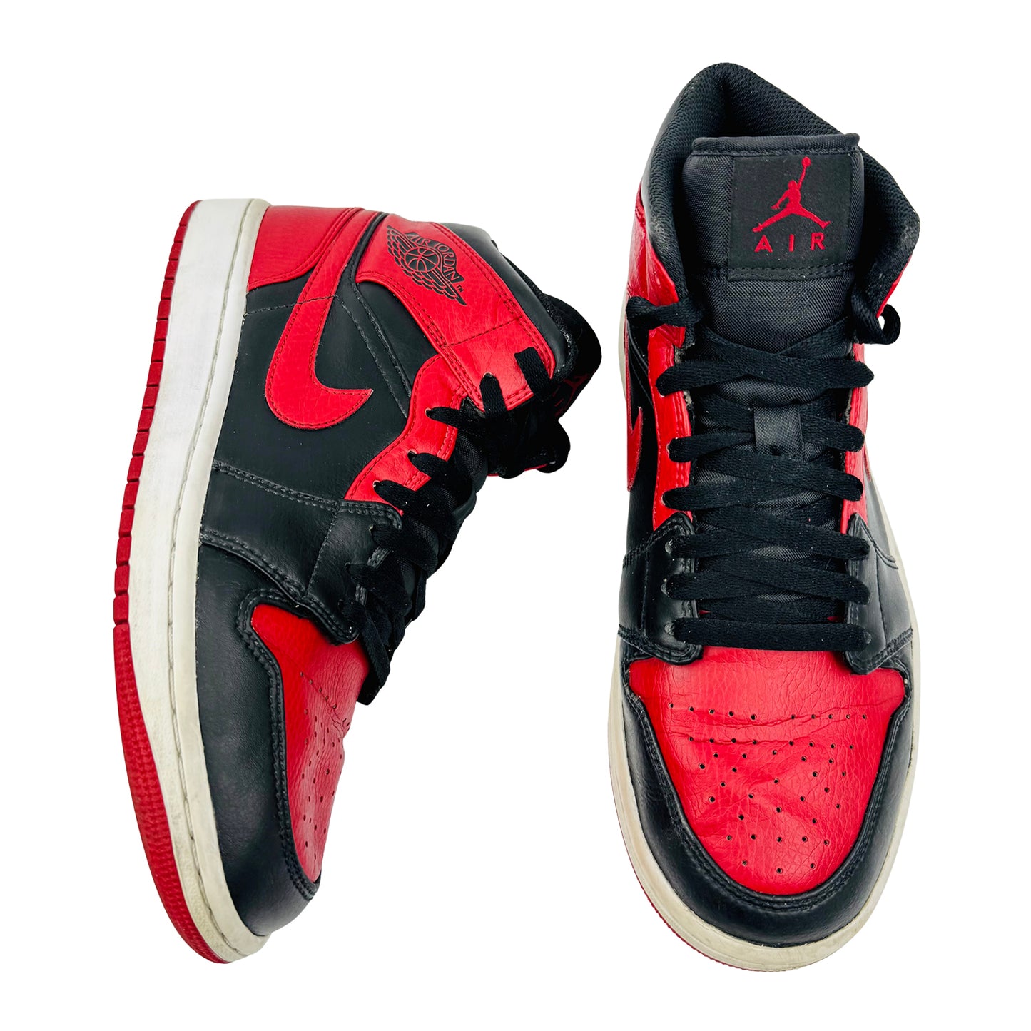 Nike Air Jordan 1 Mid 'Banned' Sneakers (Size 42.5) - 554724-074