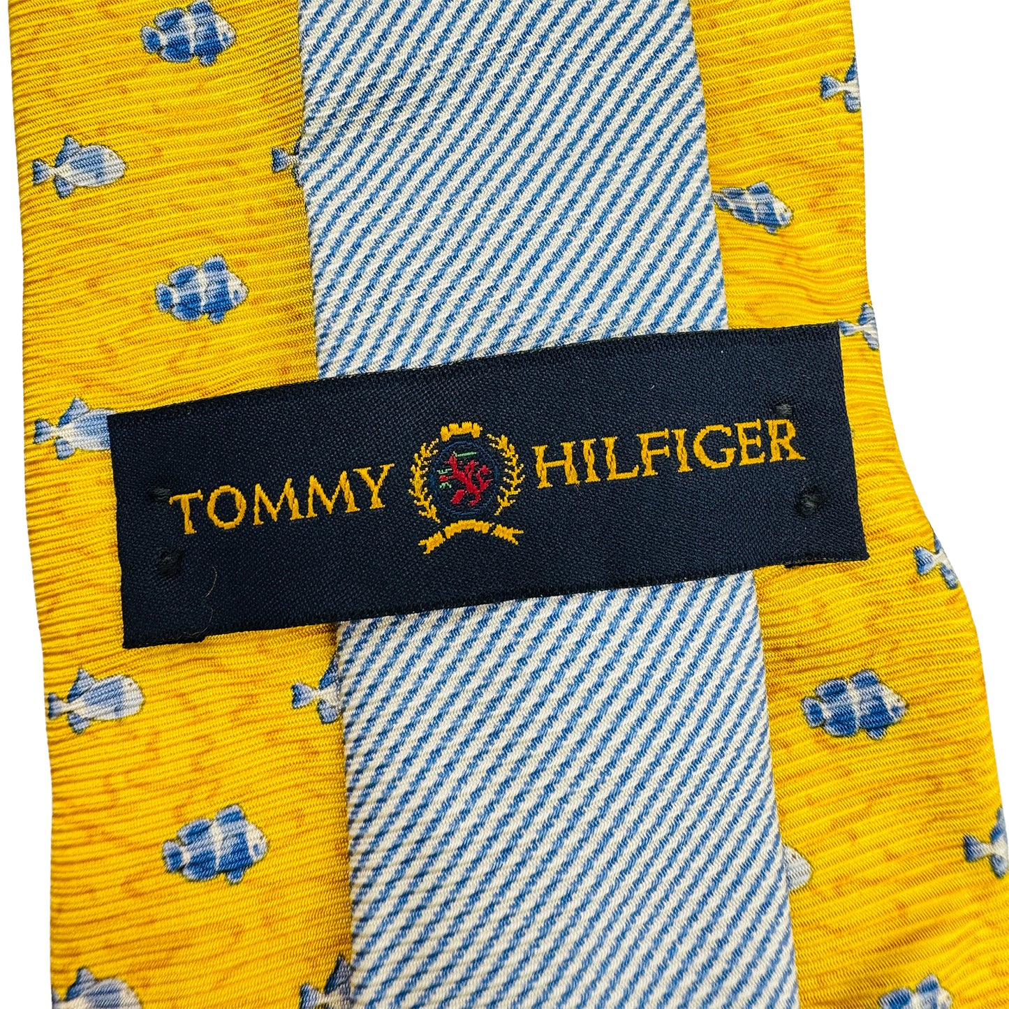 Tommy Hilfiger Mustard Yellow 'Fish Pattern' Tie (Size Regular)