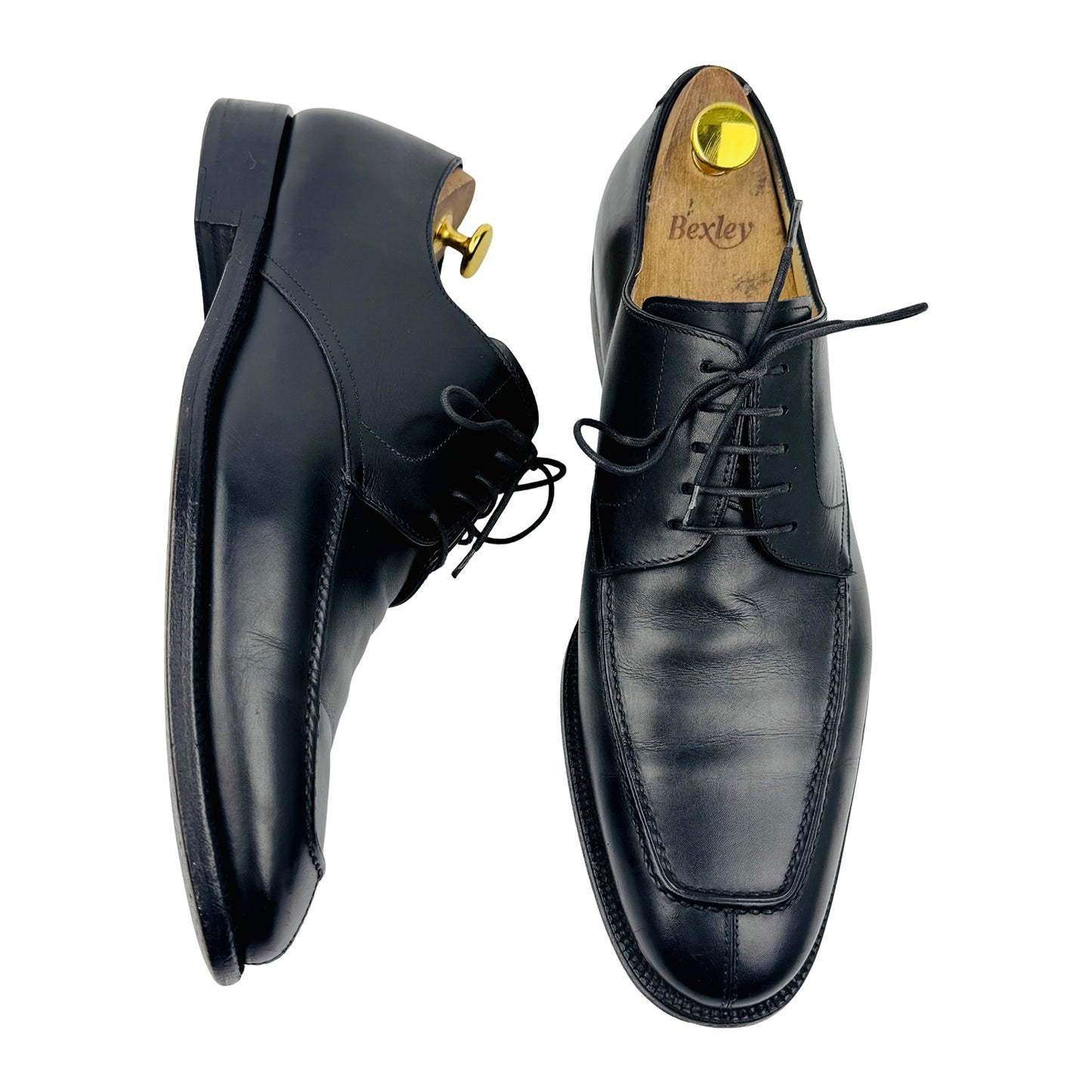 Salvatore Ferragamo Black Leather Derby Shoes (Size 44/44.5)