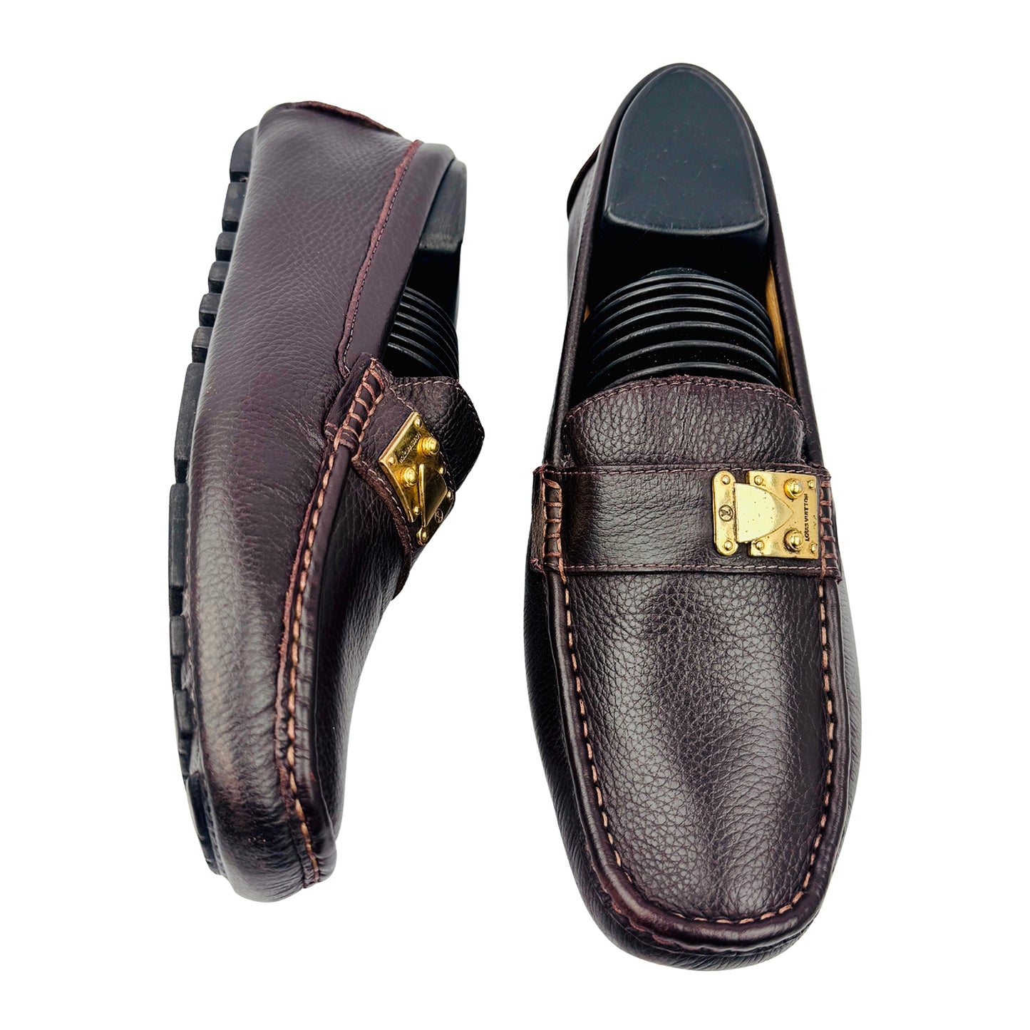 Louis Vuitton Dark Brown Leather Loafers (Size 37.5)