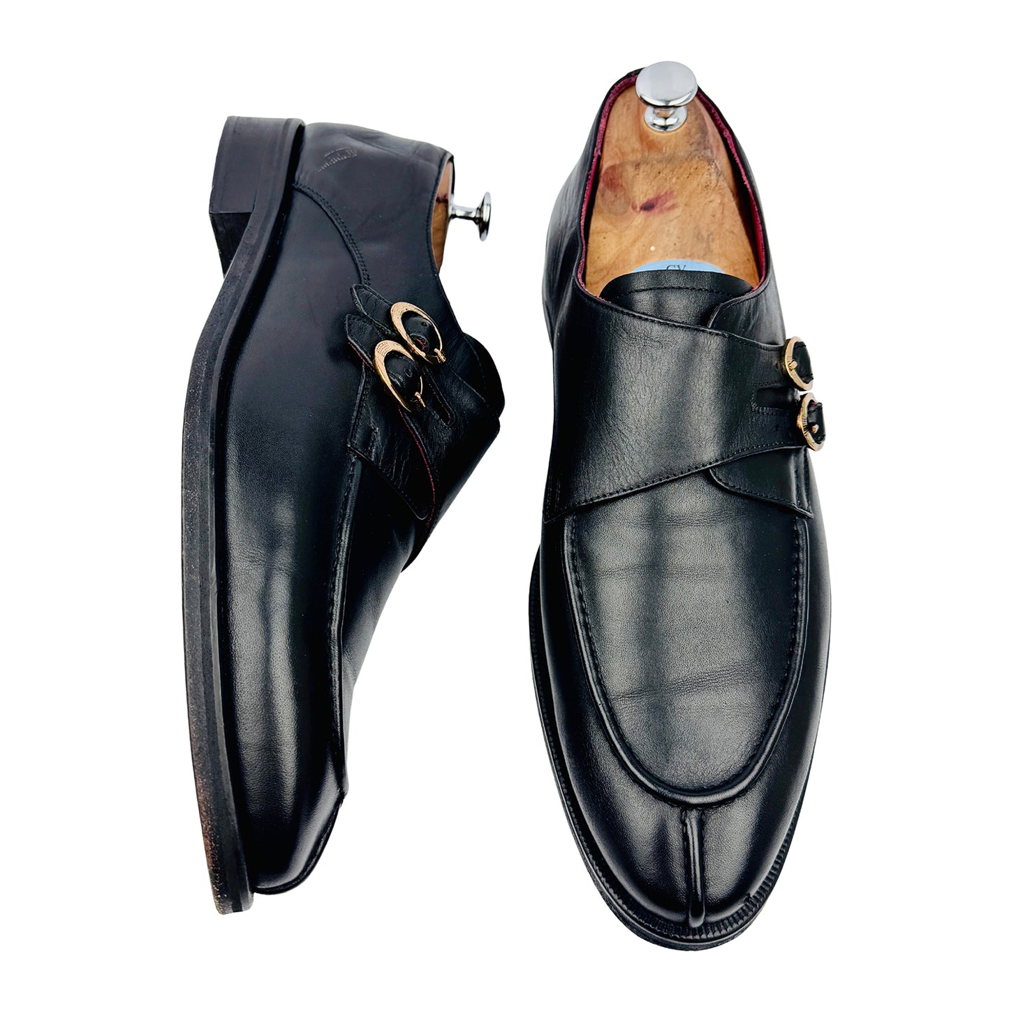 Rojèè Design Black Double Monk Strap Loafers (Size 44/44.5)