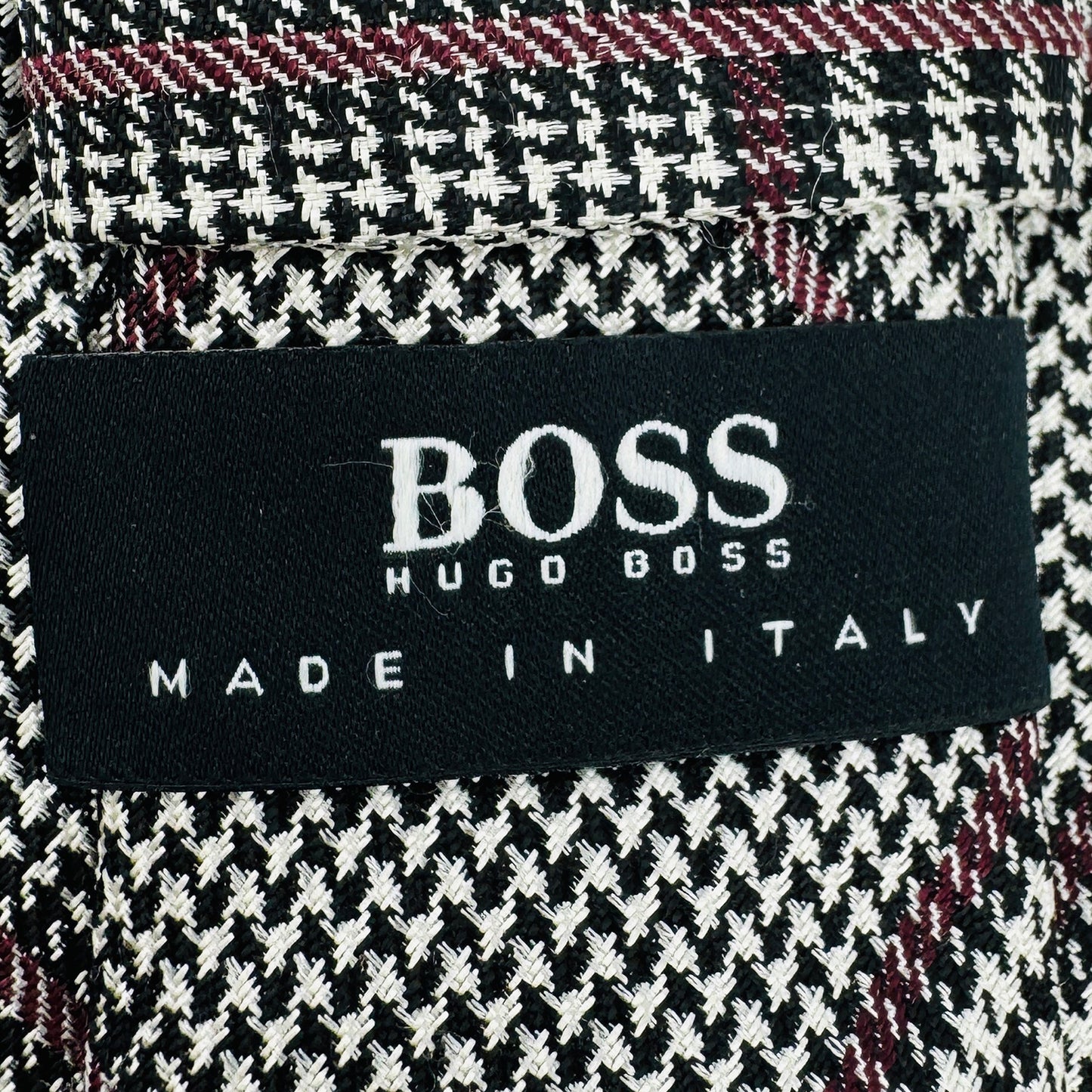 Hugo Boss Black 'Glen Check Pattern' Tie (Size Slim Fit)