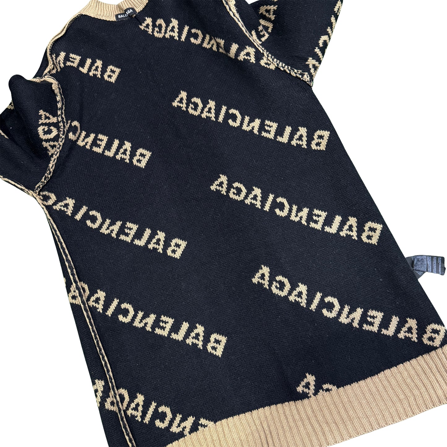 Balenciaga Allover Logo Crewneck Sweater (Size Small)