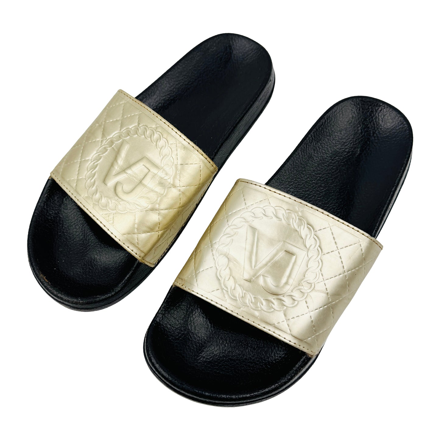 Versace Jeans 'Gold Black' Slides (Size 38)