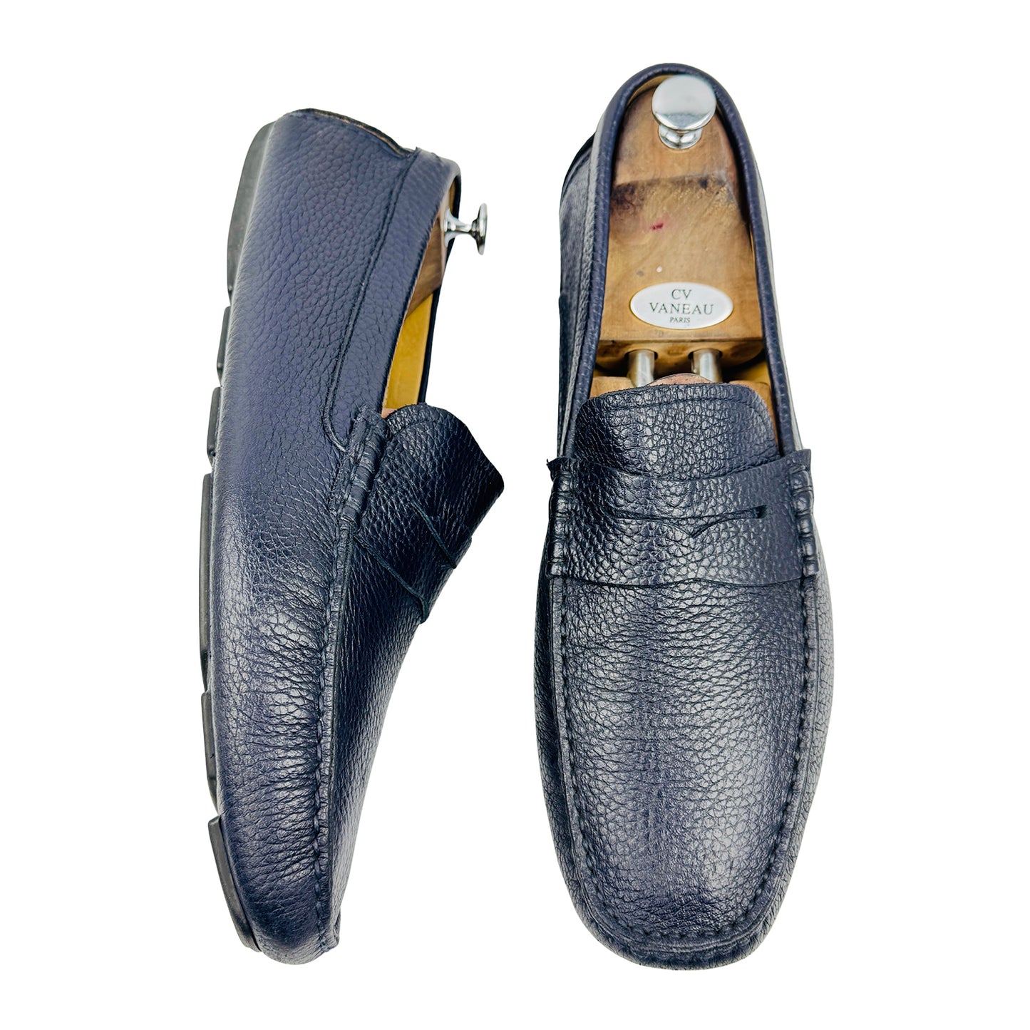 Bally Men's Pebbled Leather Penny Loafers (Size 46/46.5)