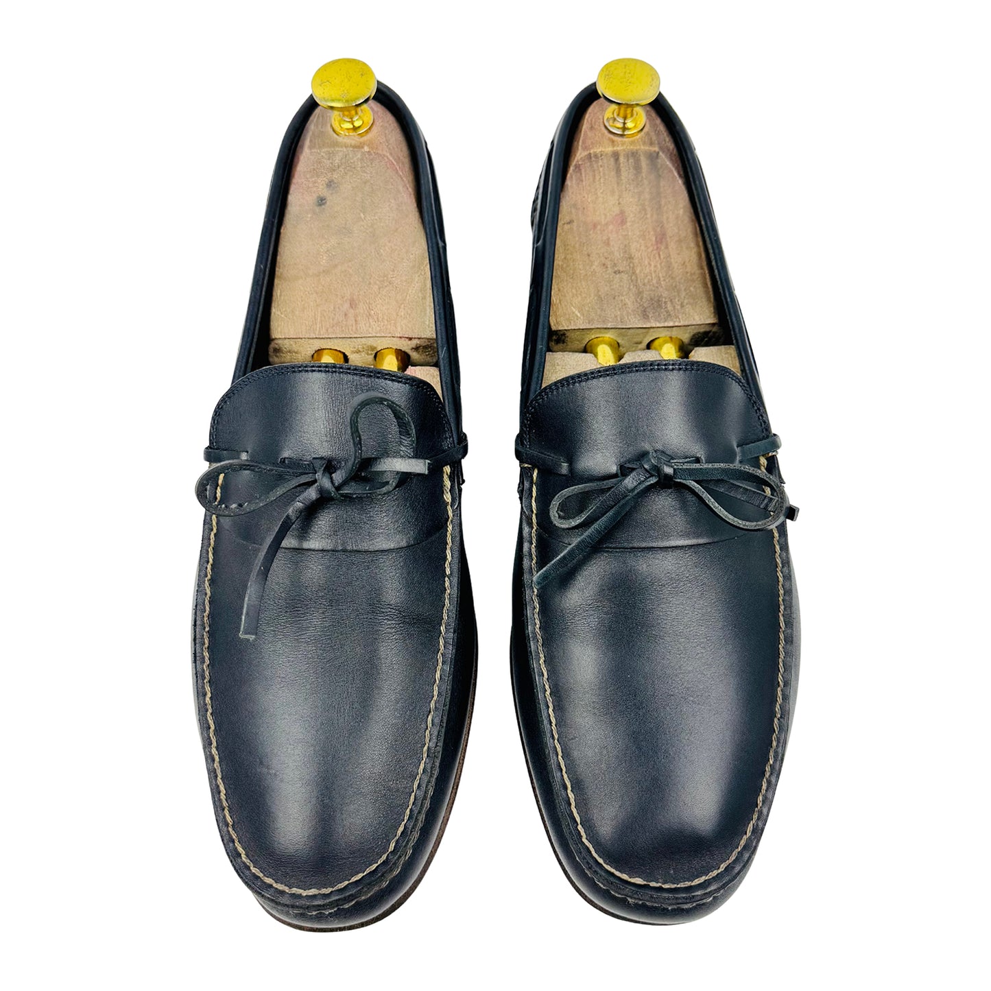 Hermès Men's Navy Blue Italian Loafers (Size 42)