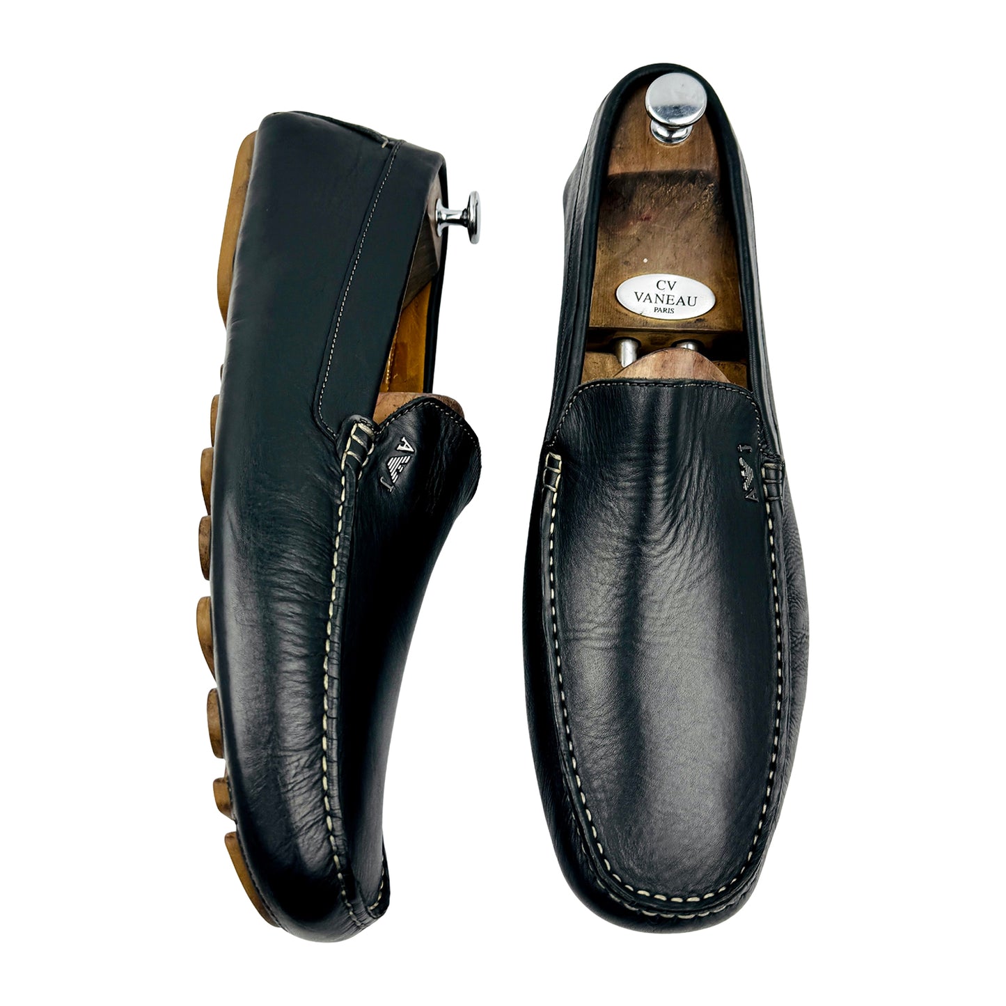 Armani Jeans Men's Black Driving Loafers (Size 45.5)