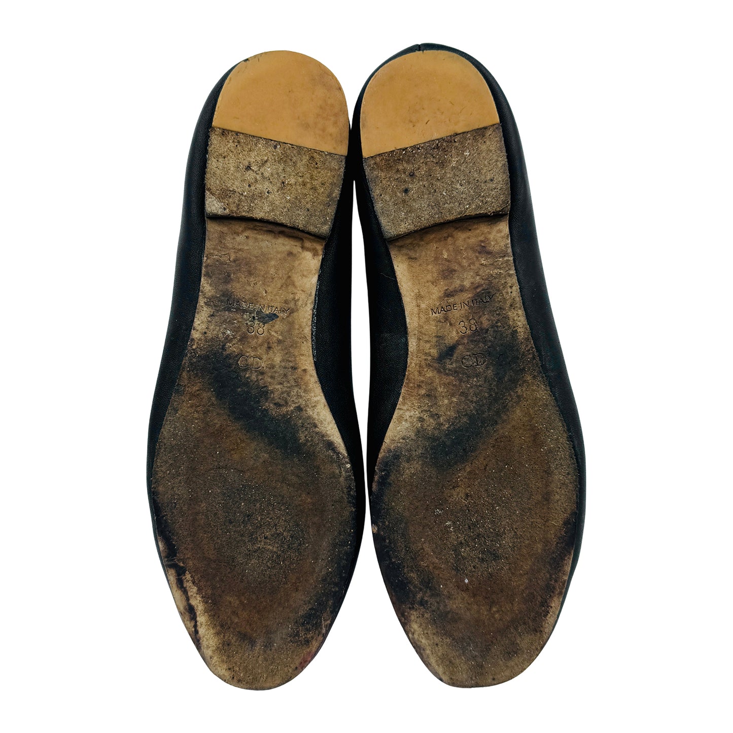 Christian Dior Black Italian Ballet Flats (Size 38)