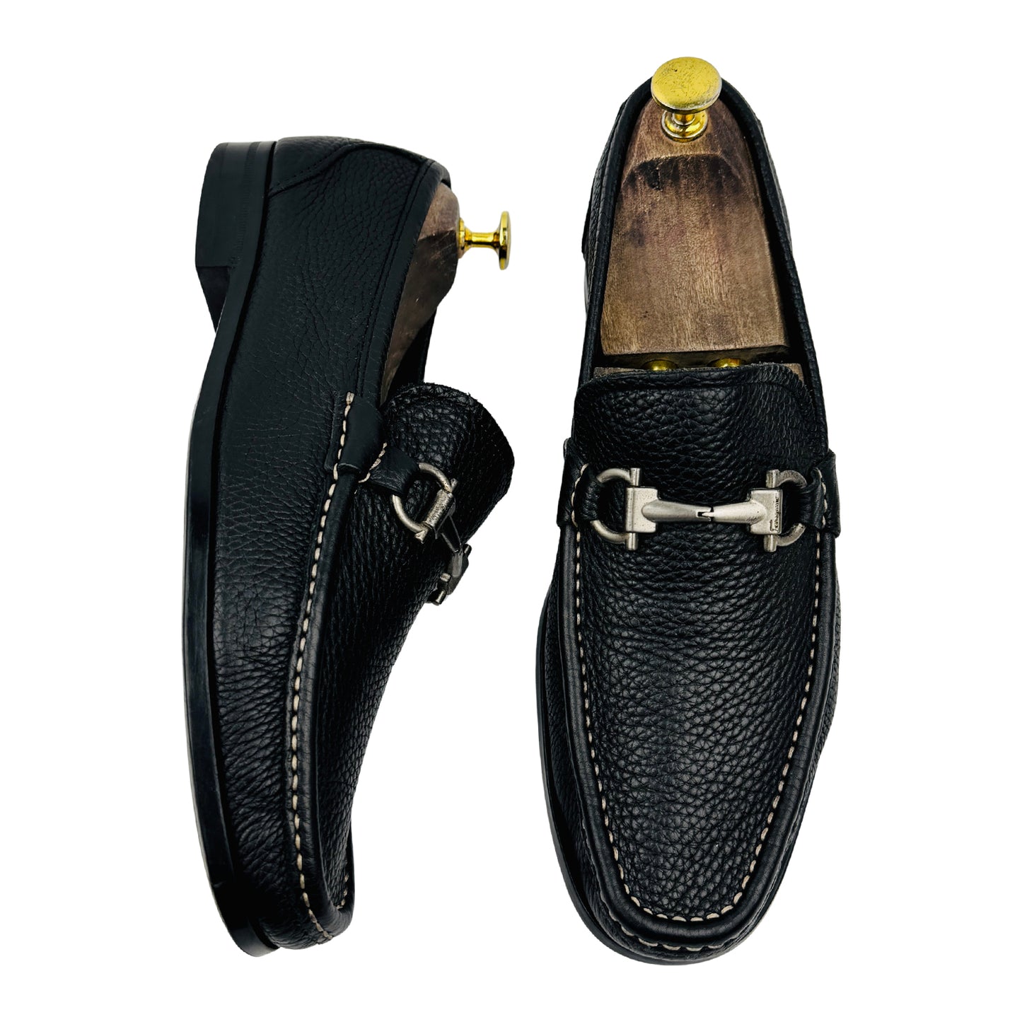 Salvatore Ferragamo Magnifico Black Loafers (Size 42)