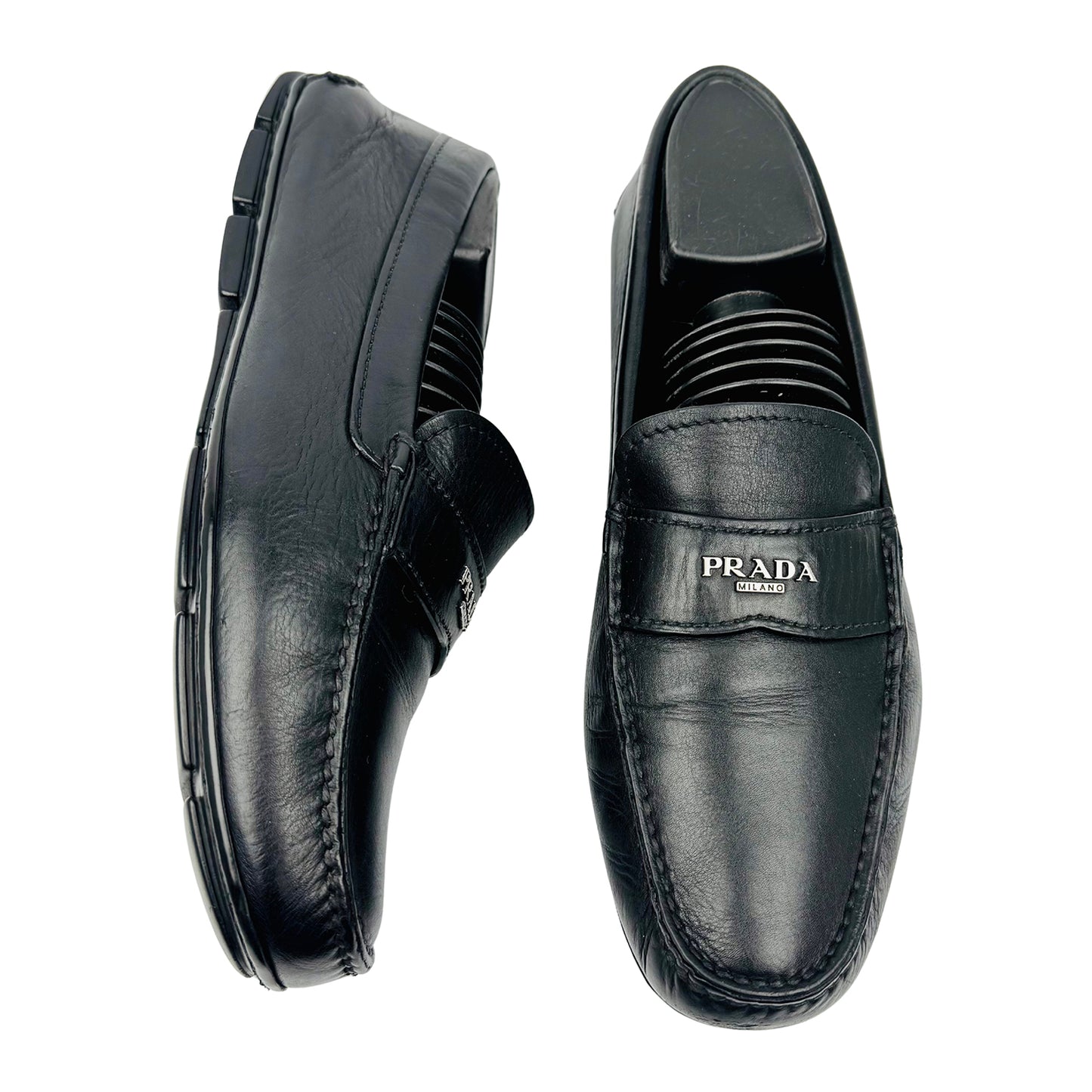 Prada Black Leather Loafers (Size 41/41.5) - 2DD007