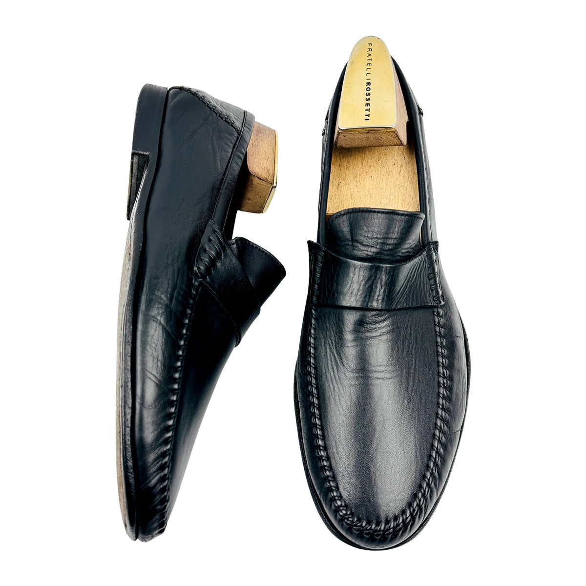 Santoni Paine Leather Penny Loafers (Size 43/43.5) - 62566 01