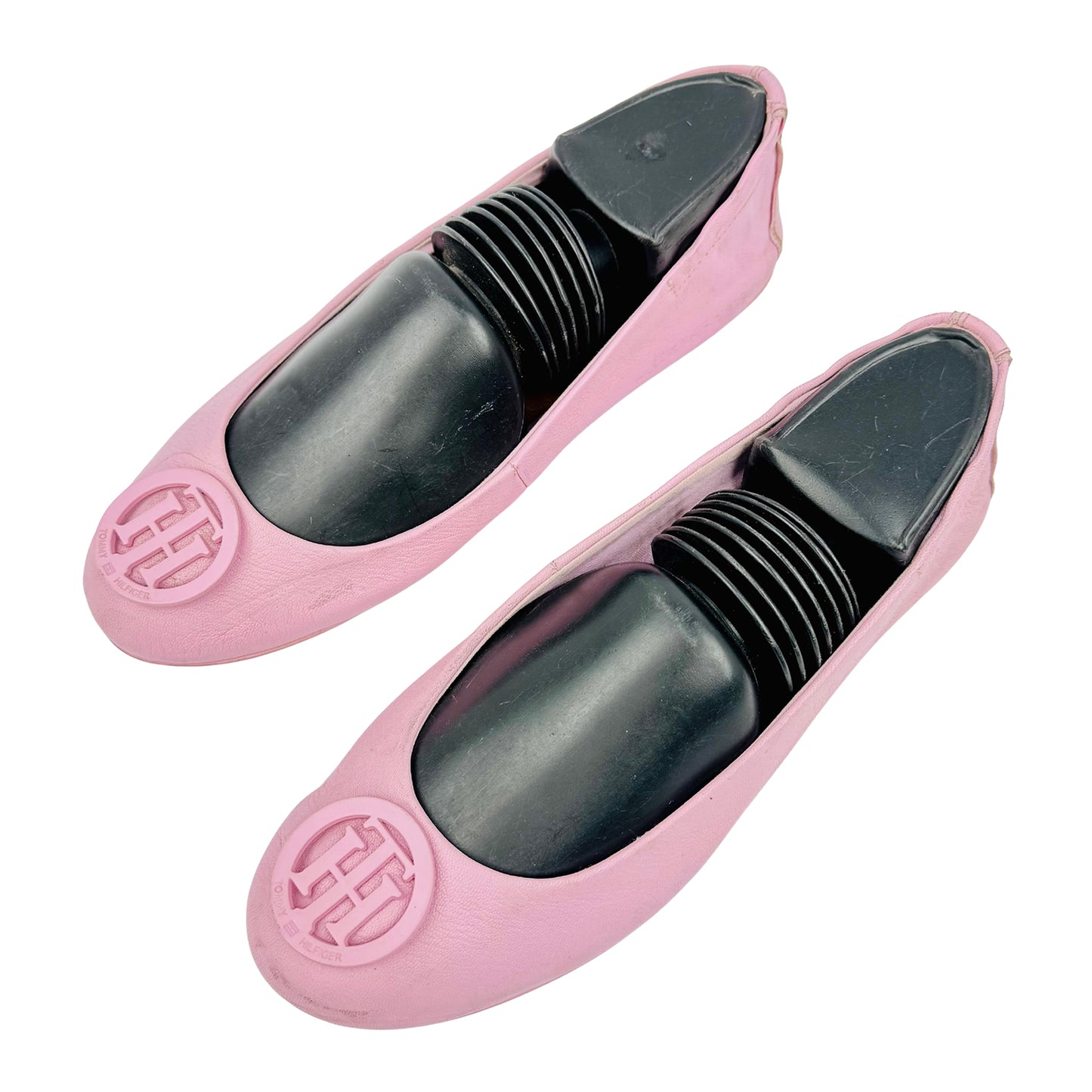 Tommy Hilfiger Women's Pink Leather Flats (Size 38)