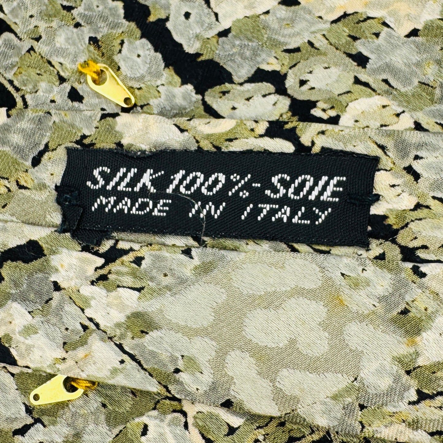Santostefano Olive Green 'Kaleidoscope Pattern' Tie (Size Regular)