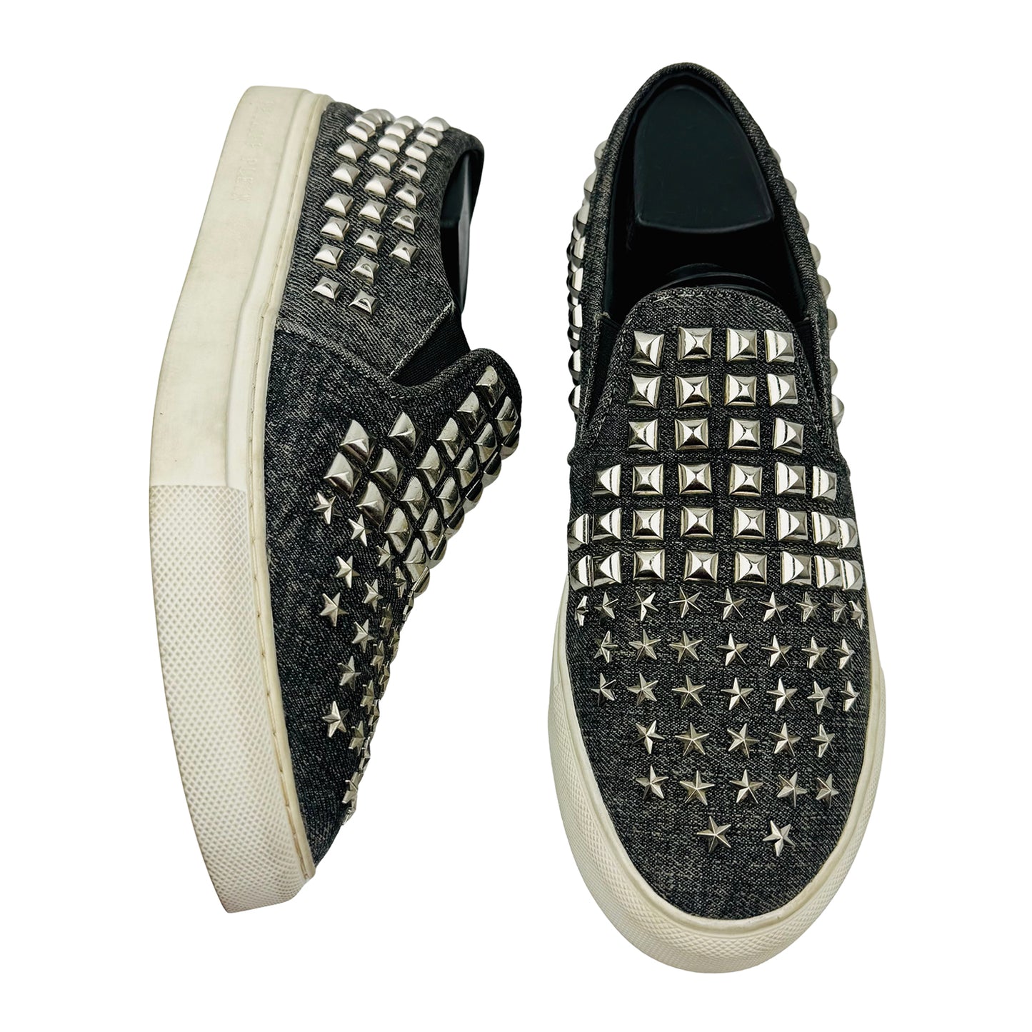 Philipp Plein Men's Studded Denim Shoes (Size 41/41.5)