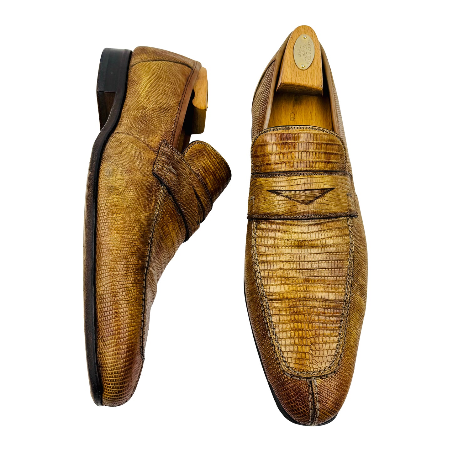 Magnanni Vicente Genuine Lizard Leather Loafers (Size 43/43.5)