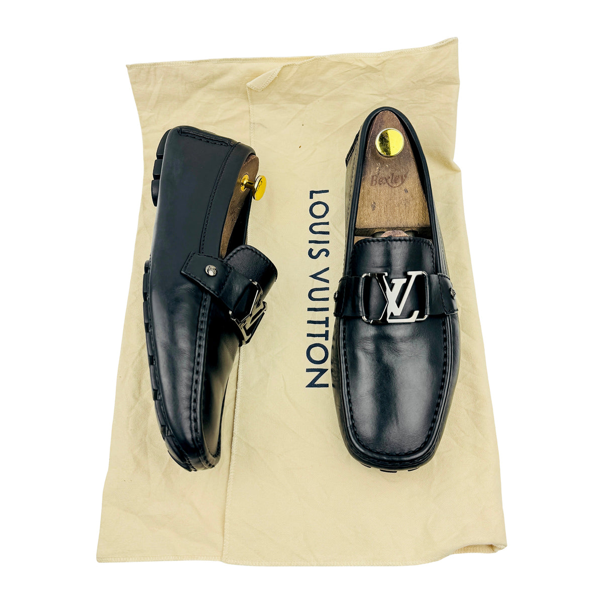 Louis Vuitton Monte Carlo Black Leather Driving Loafers (Size 43/43.5)